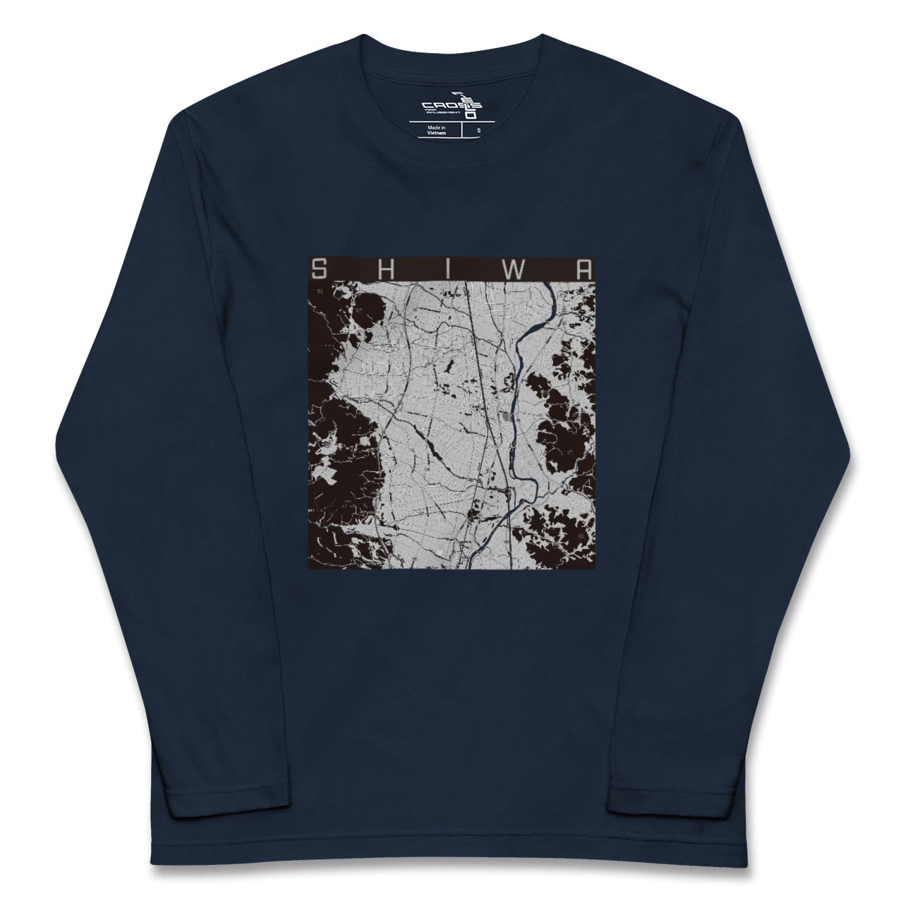 【紫波(岩手県)】地図柄ロングスリーブTシャツ