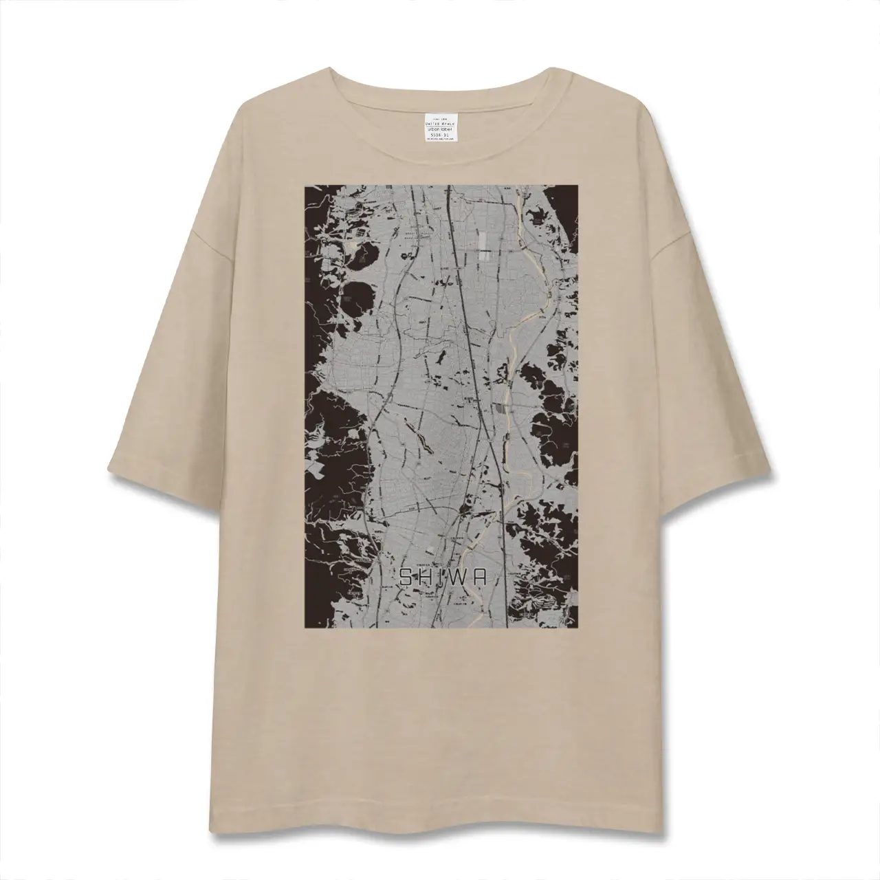 【紫波(岩手県)】地図柄ビッグシルエットTシャツ