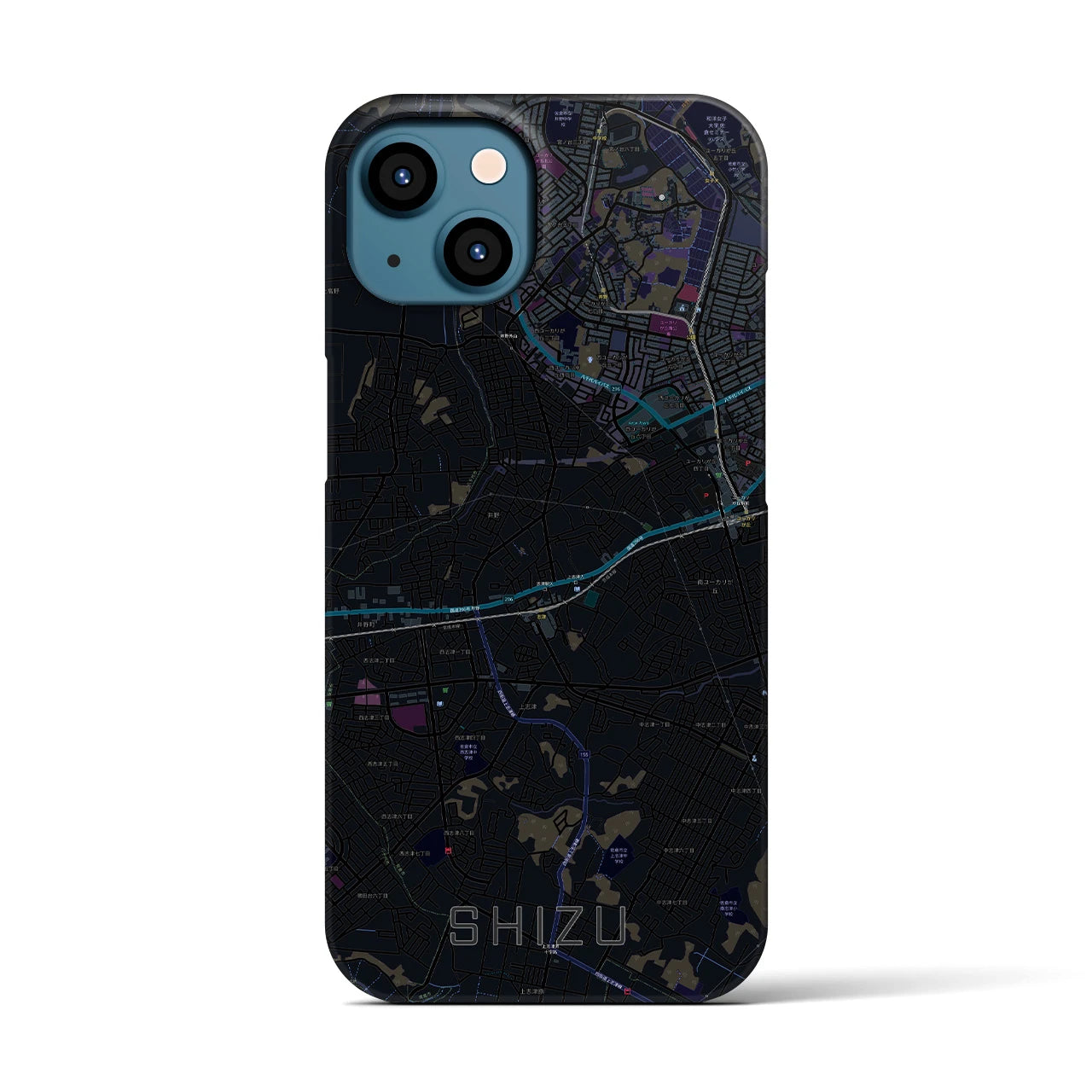 【志津(千葉県)】地図柄iPhoneケース(バックカバータイプ)
