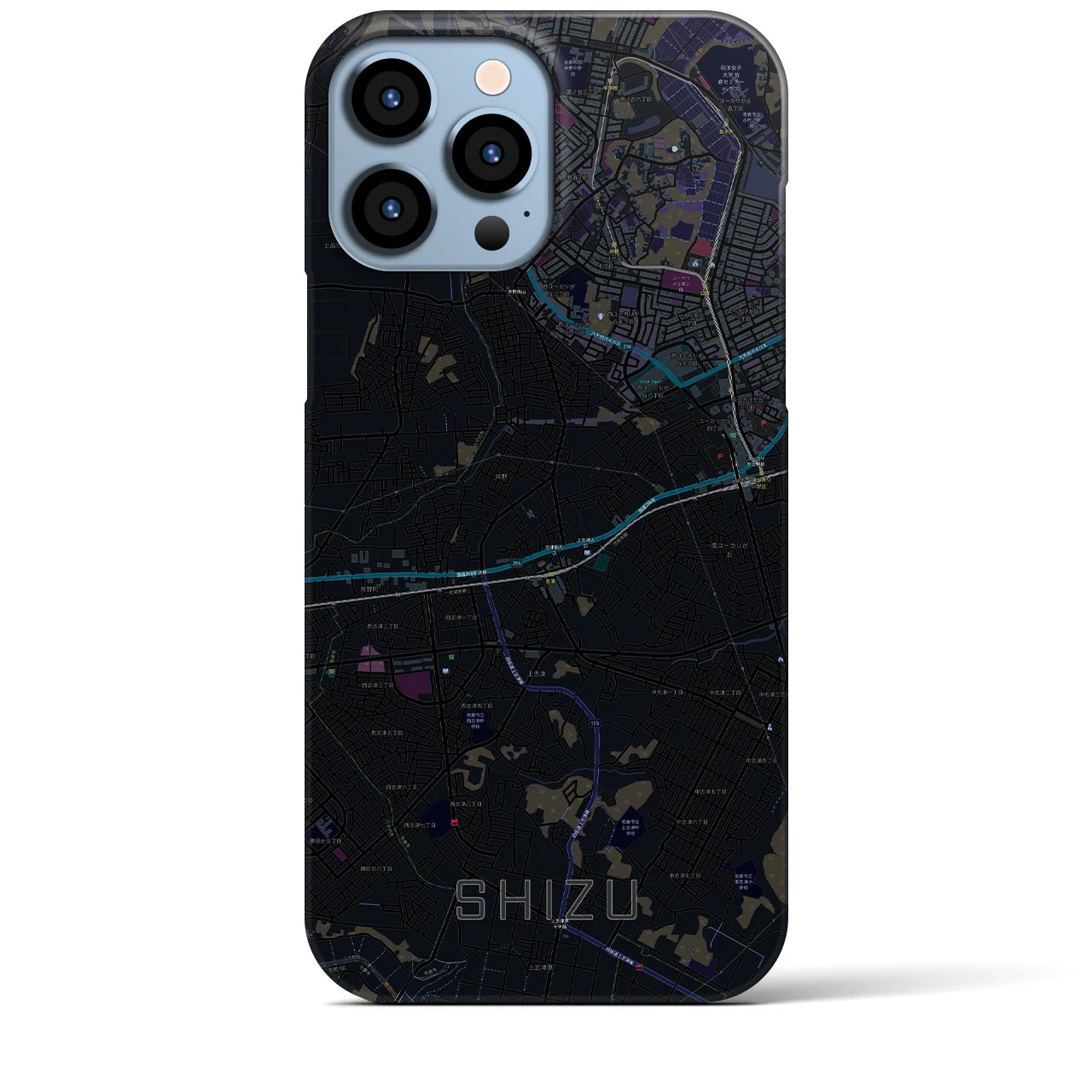 【志津(千葉県)】地図柄iPhoneケース(バックカバータイプ)