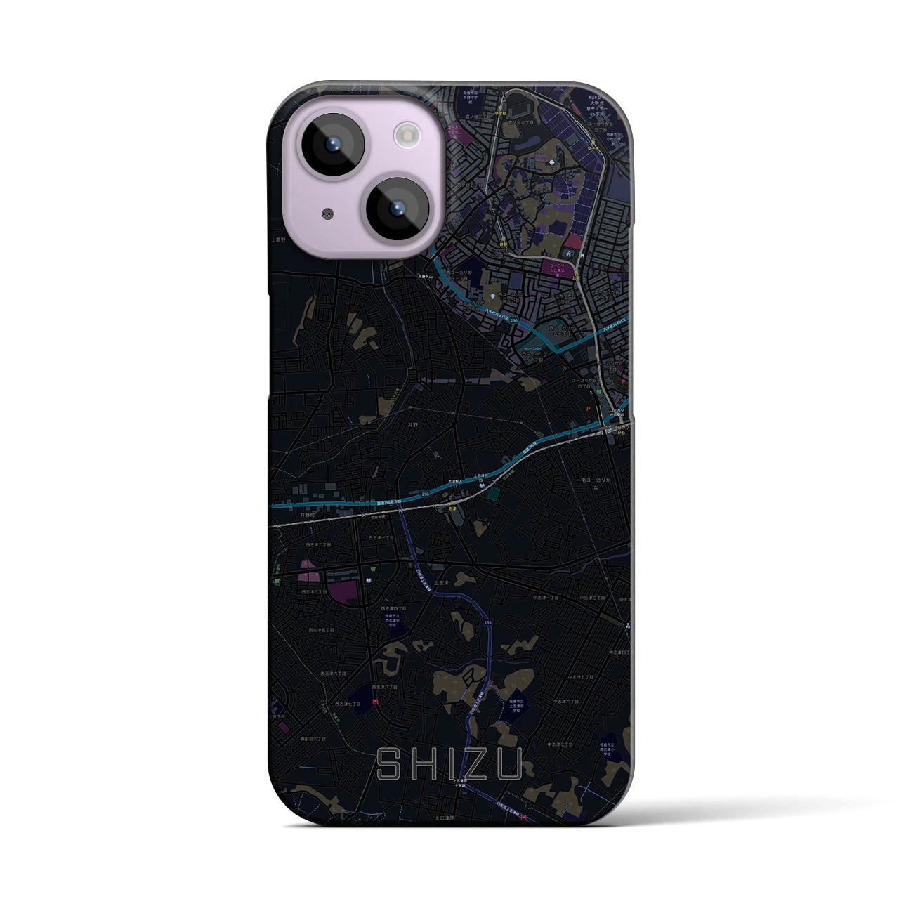 【志津(千葉県)】地図柄iPhoneケース(バックカバータイプ)