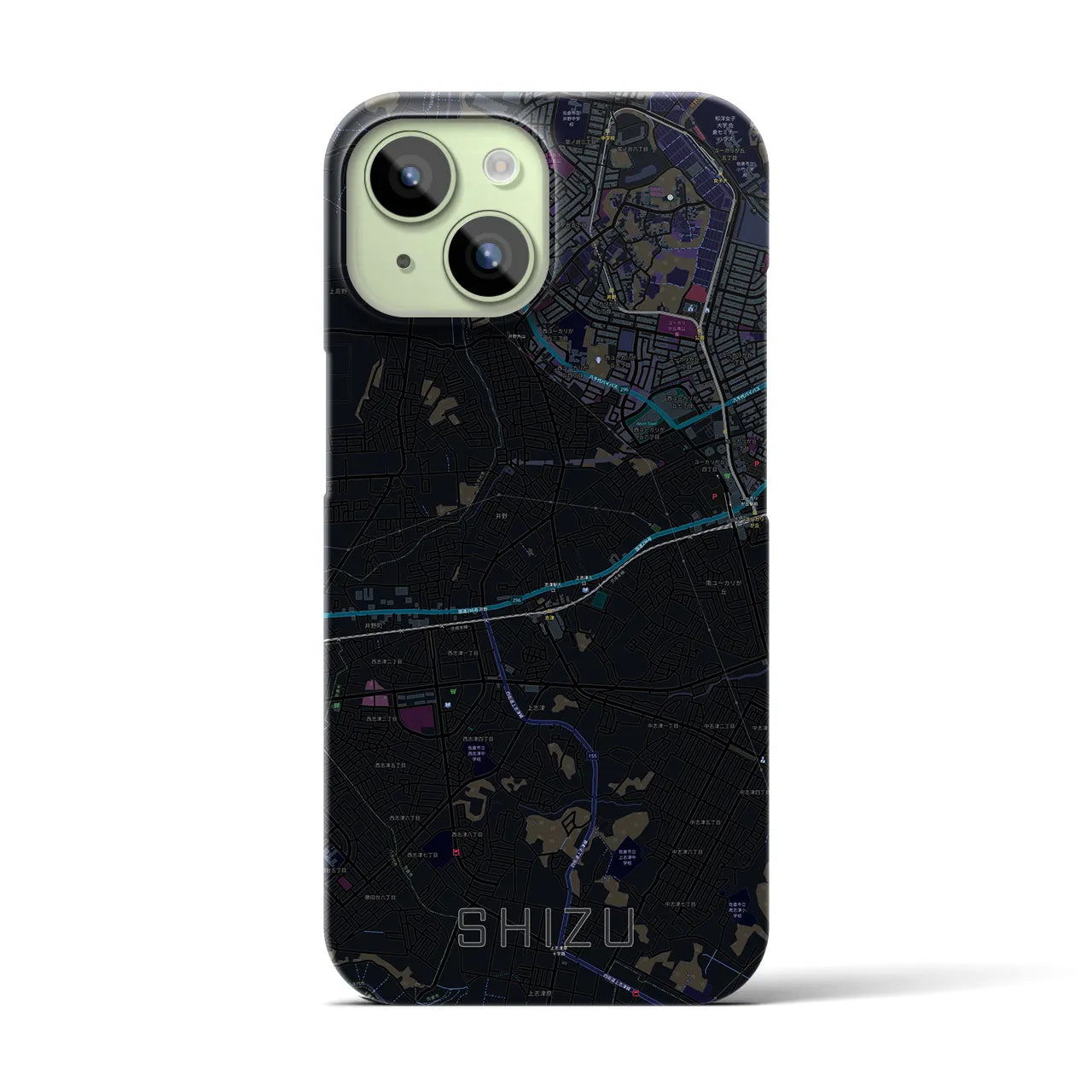 【志津(千葉県)】地図柄iPhoneケース(バックカバータイプ)