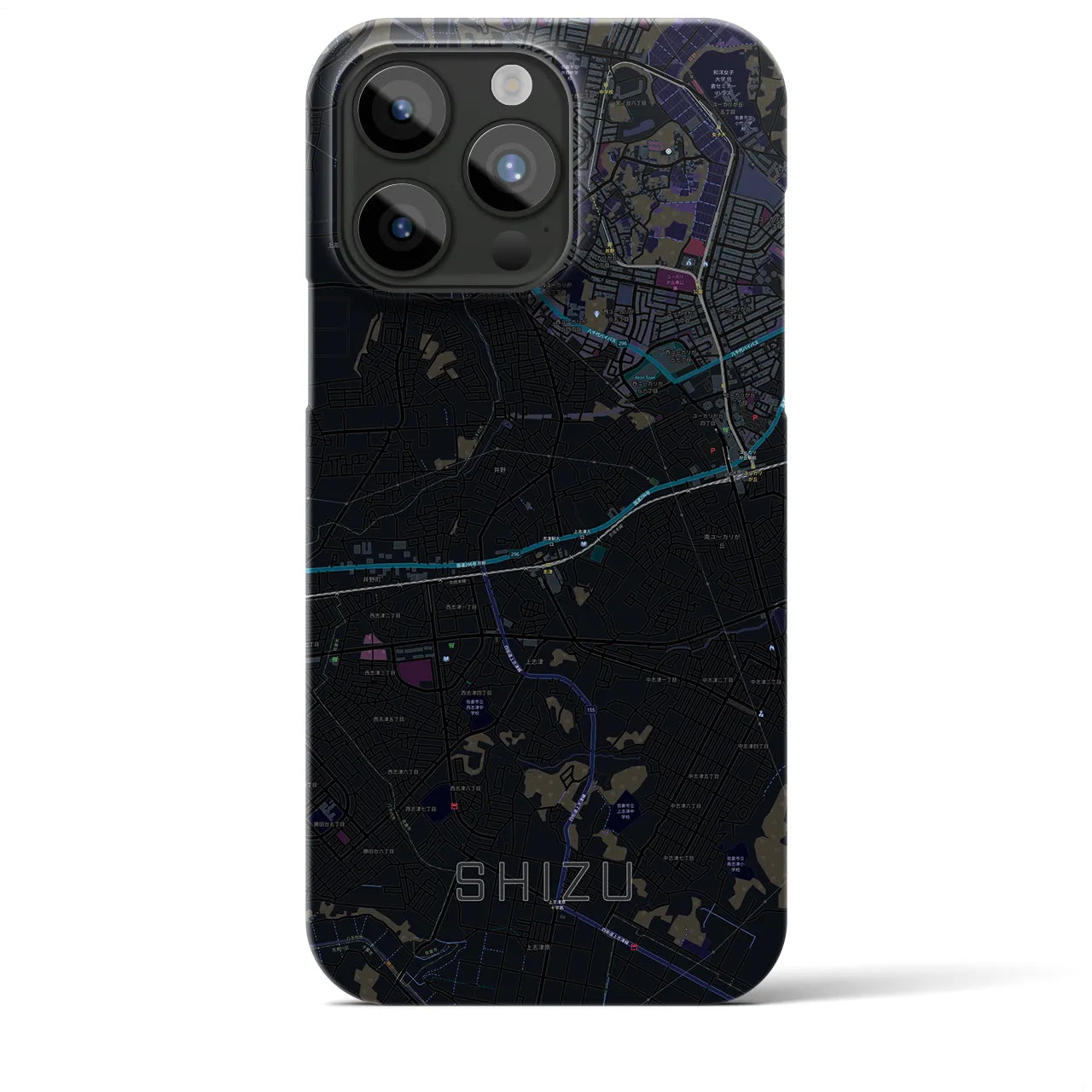 【志津(千葉県)】地図柄iPhoneケース(バックカバータイプ)