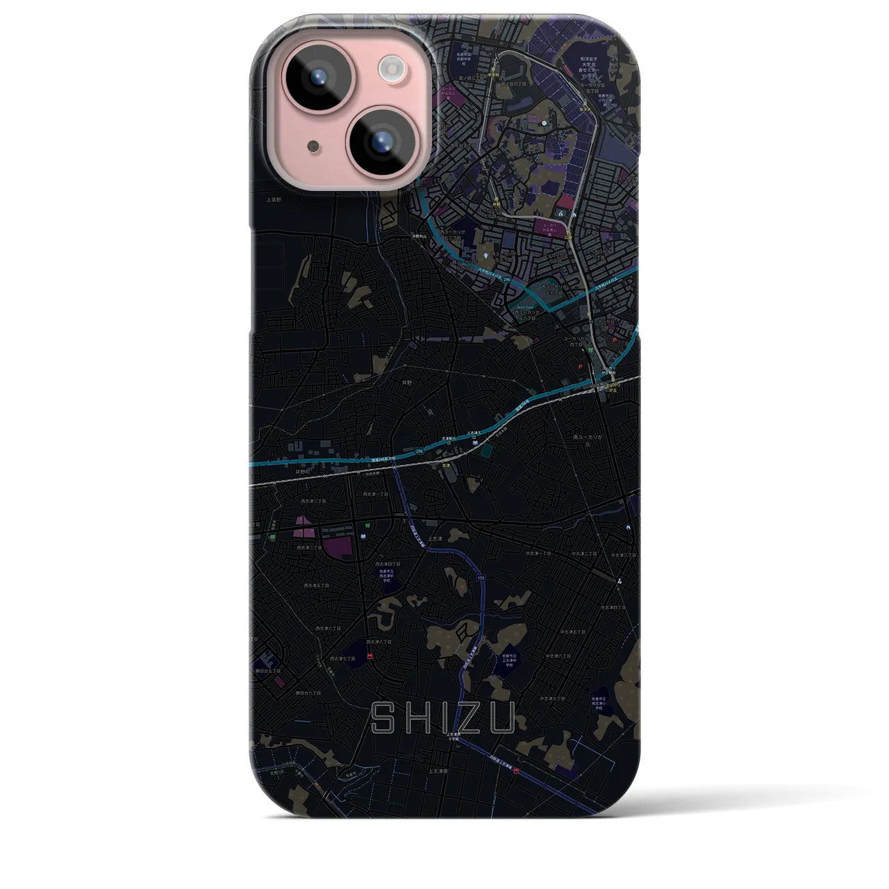 【志津(千葉県)】地図柄iPhoneケース(バックカバータイプ)