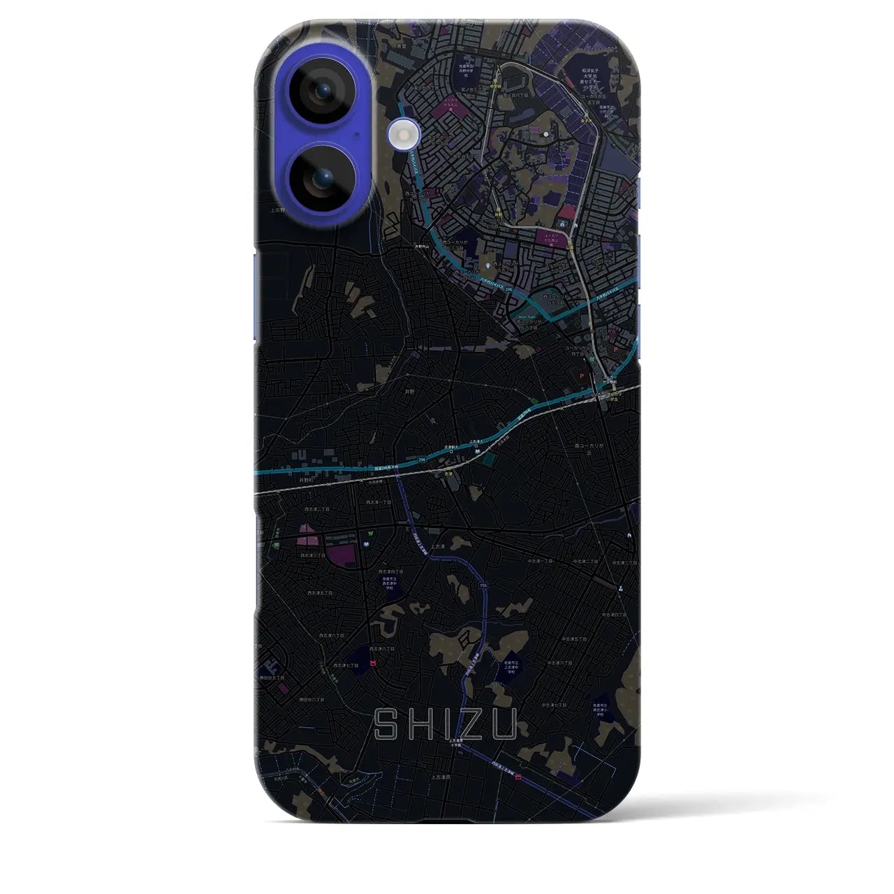 【志津(千葉県)】地図柄iPhoneケース(バックカバータイプ)