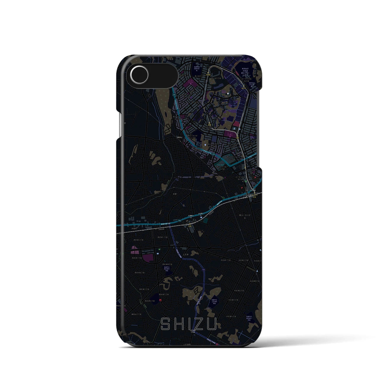 【志津(千葉県)】地図柄iPhoneケース(バックカバータイプ)