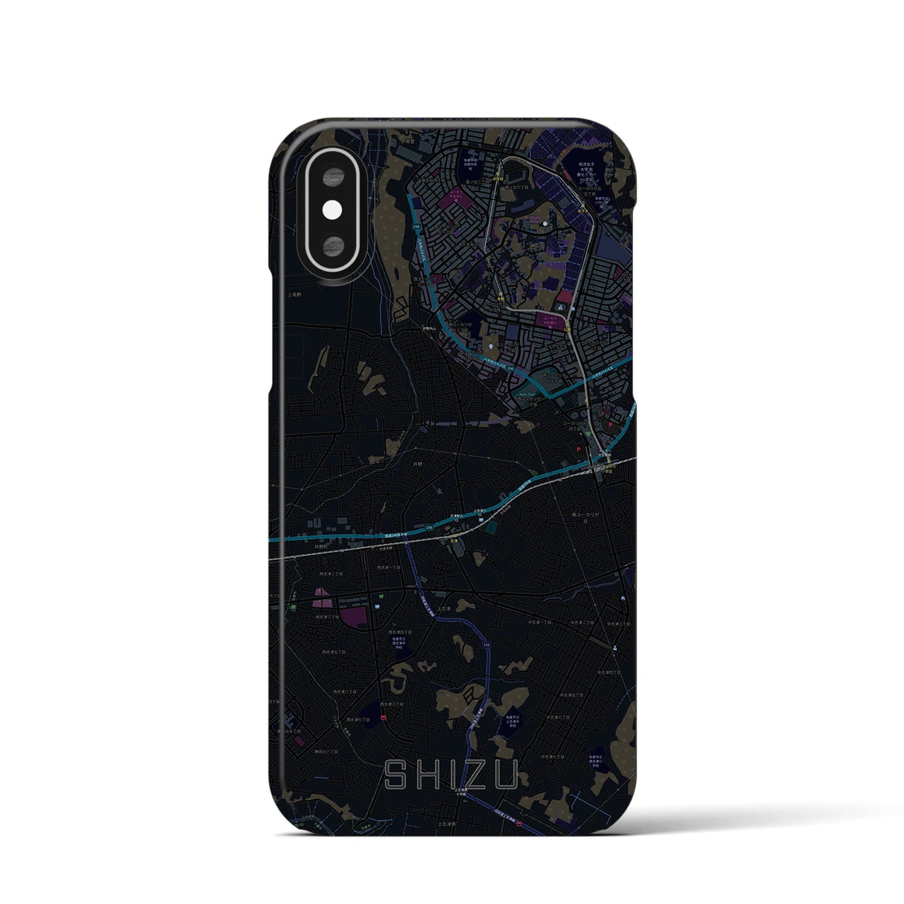 【志津(千葉県)】地図柄iPhoneケース(バックカバータイプ)