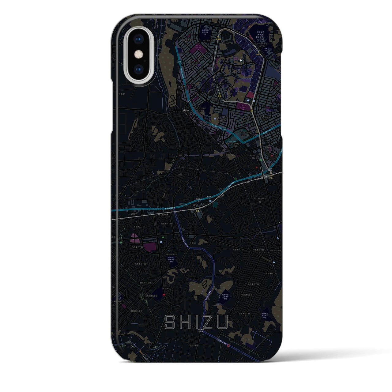 【志津(千葉県)】地図柄iPhoneケース(バックカバータイプ)