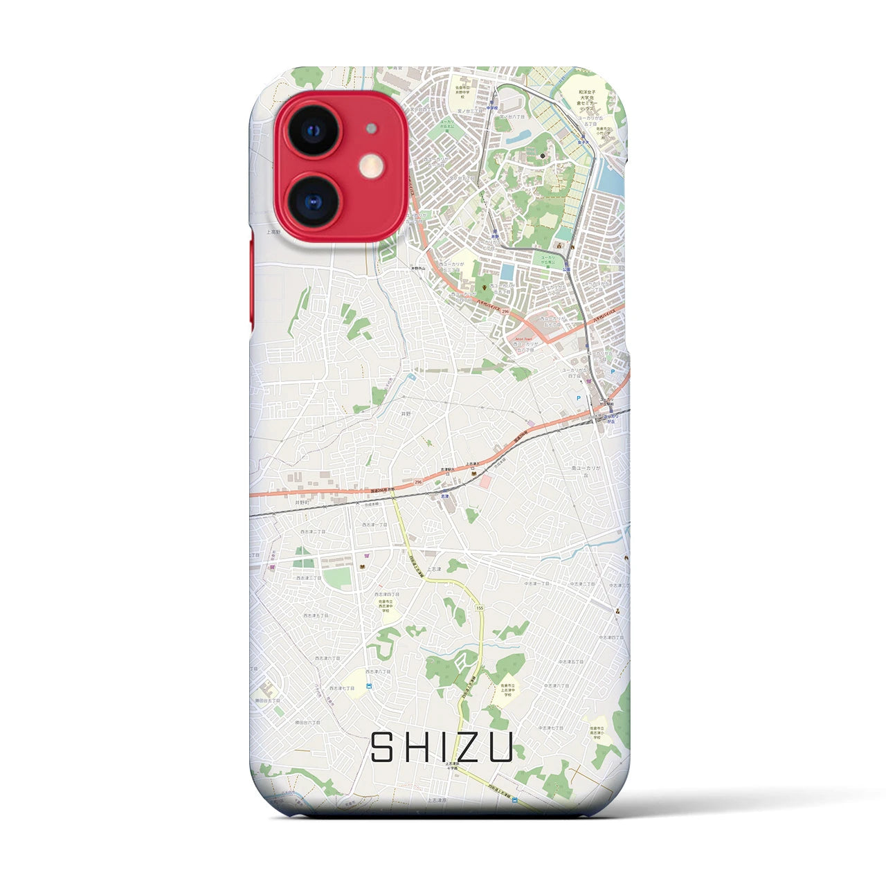 【志津(千葉県)】地図柄iPhoneケース(バックカバータイプ)
