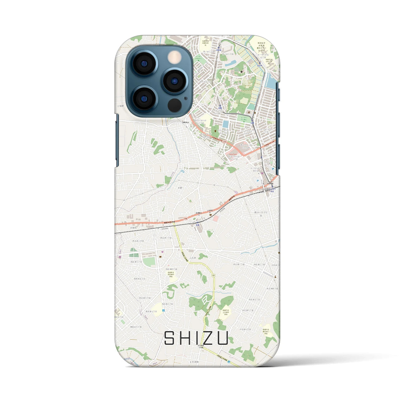 【志津(千葉県)】地図柄iPhoneケース(バックカバータイプ)