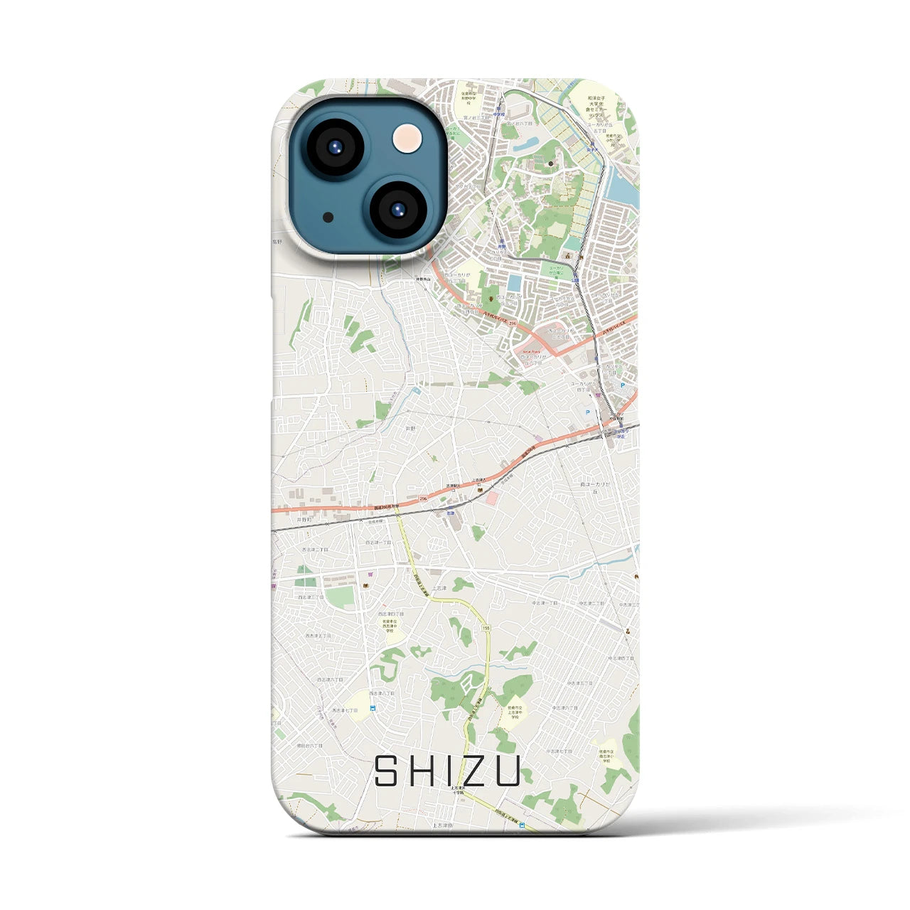 【志津(千葉県)】地図柄iPhoneケース(バックカバータイプ)