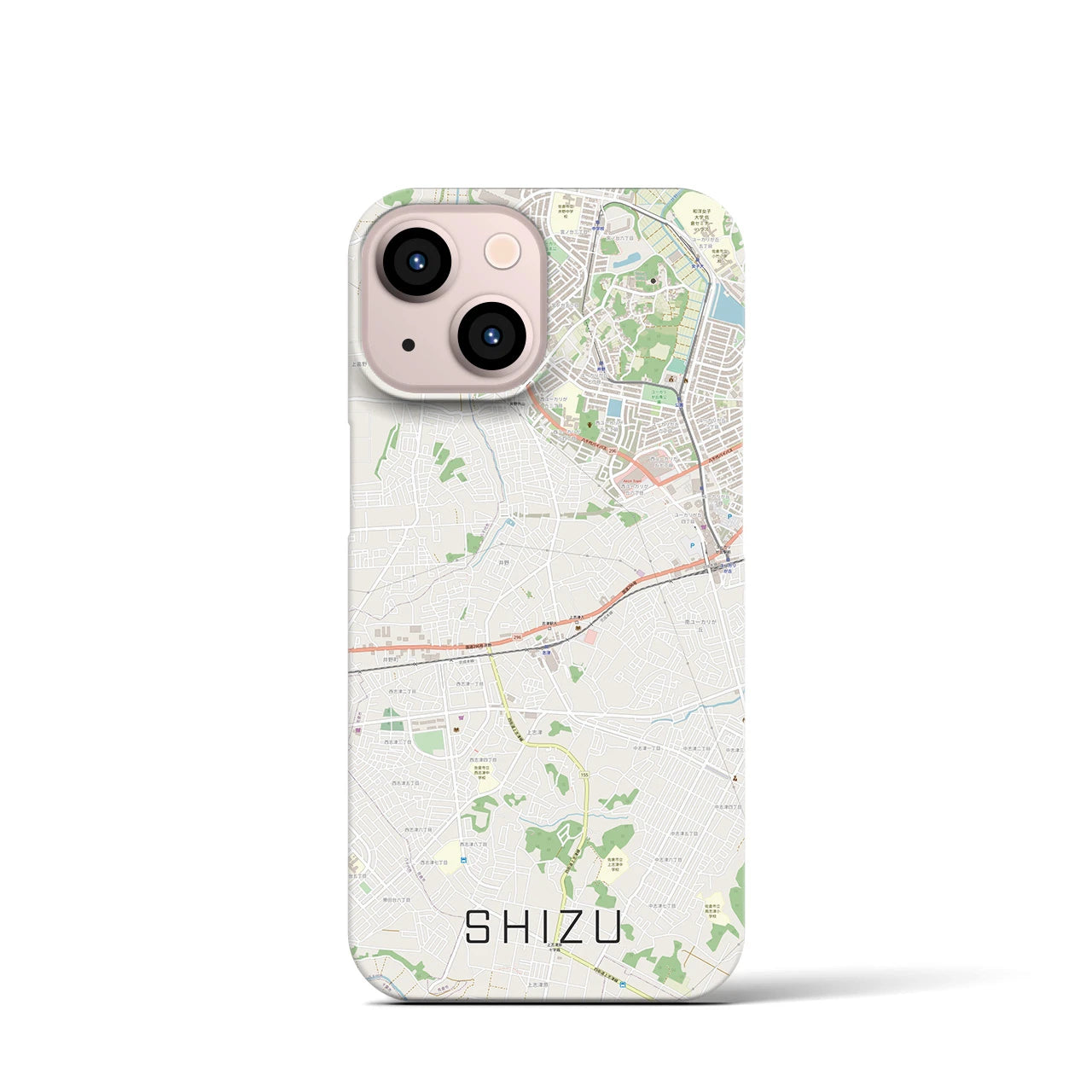 【志津(千葉県)】地図柄iPhoneケース(バックカバータイプ)