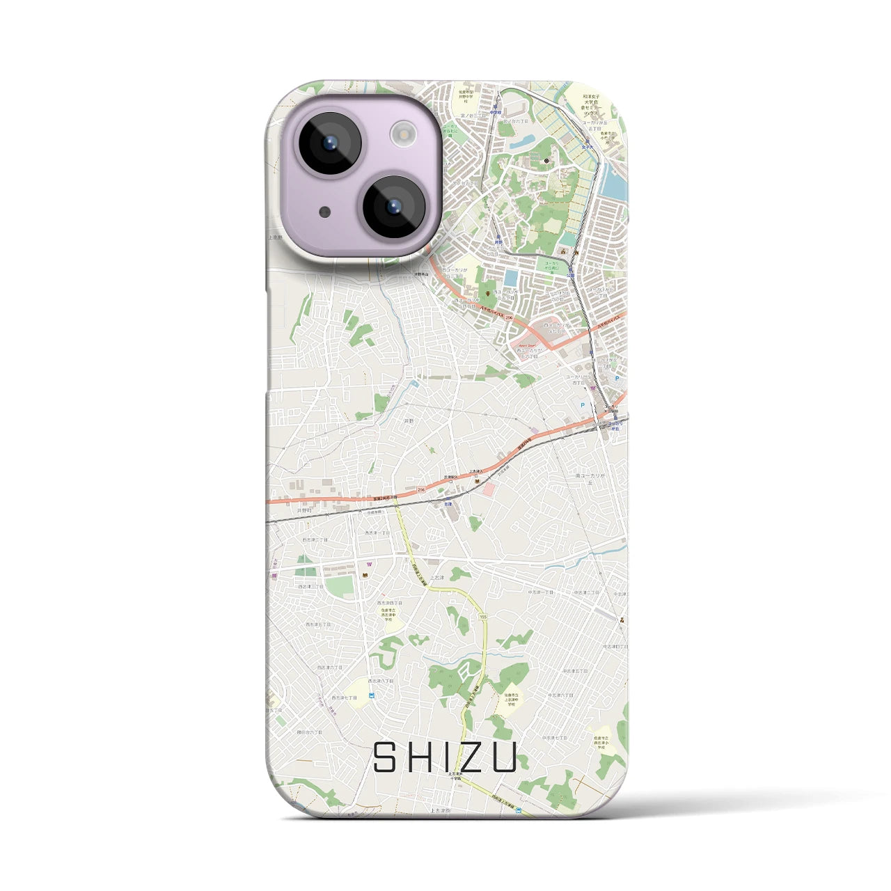 【志津(千葉県)】地図柄iPhoneケース(バックカバータイプ)