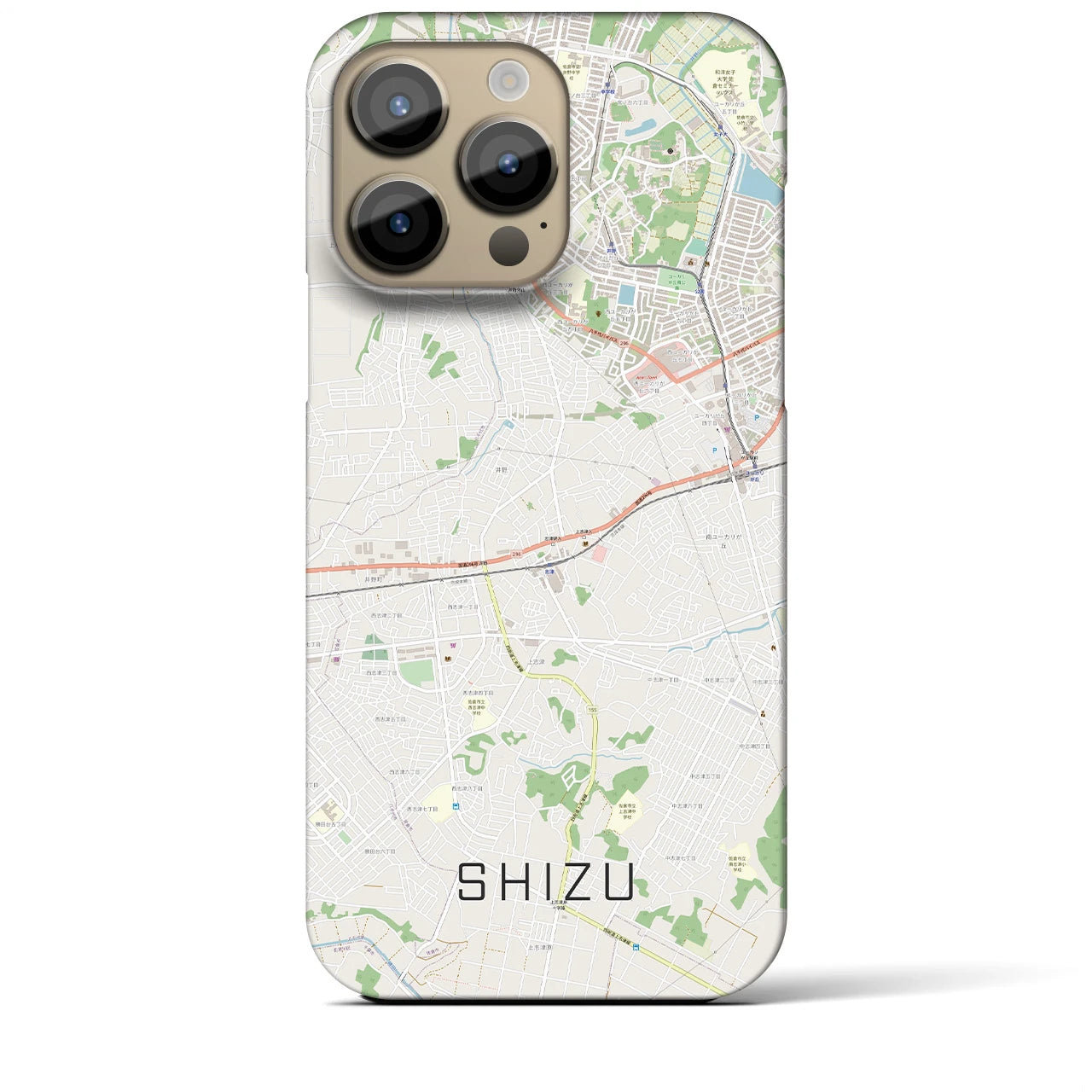 【志津(千葉県)】地図柄iPhoneケース(バックカバータイプ)