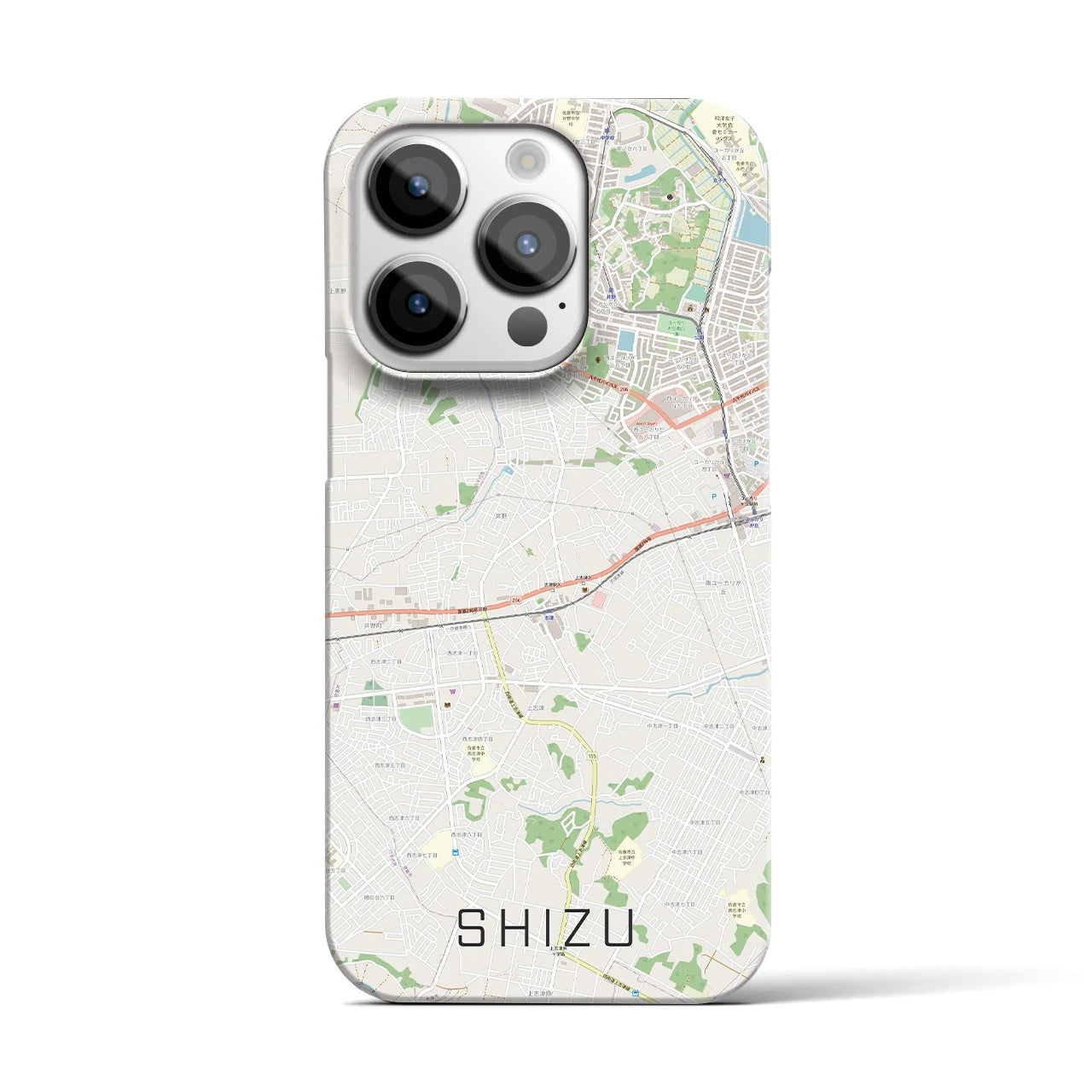 【志津(千葉県)】地図柄iPhoneケース(バックカバータイプ)
