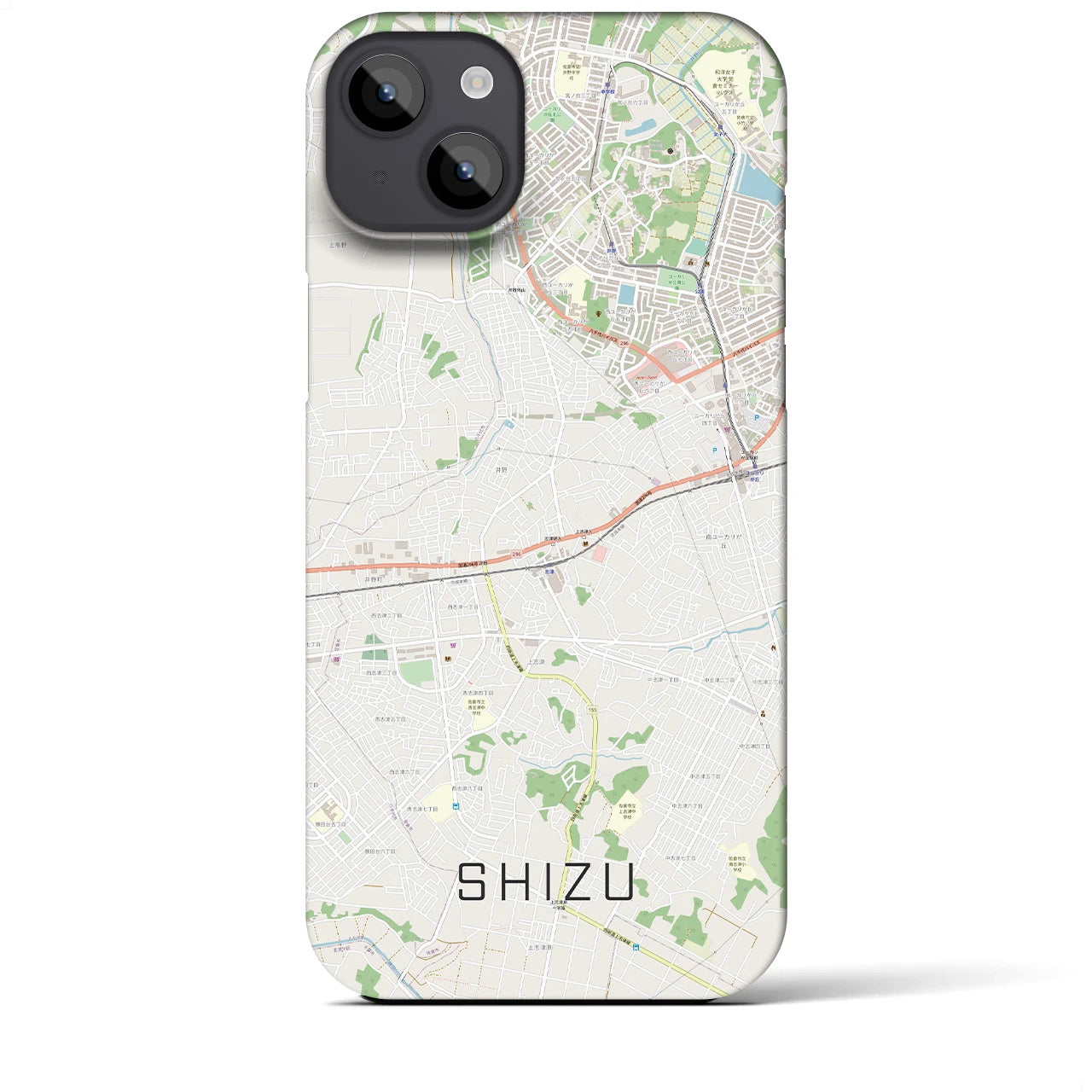 【志津(千葉県)】地図柄iPhoneケース(バックカバータイプ)