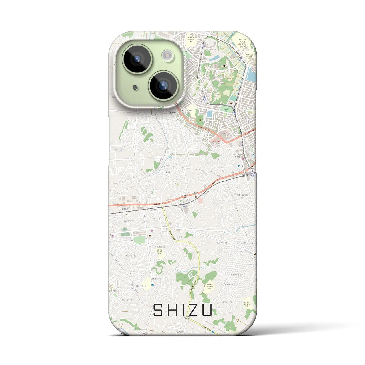 【志津(千葉県)】地図柄iPhoneケース(バックカバータイプ)