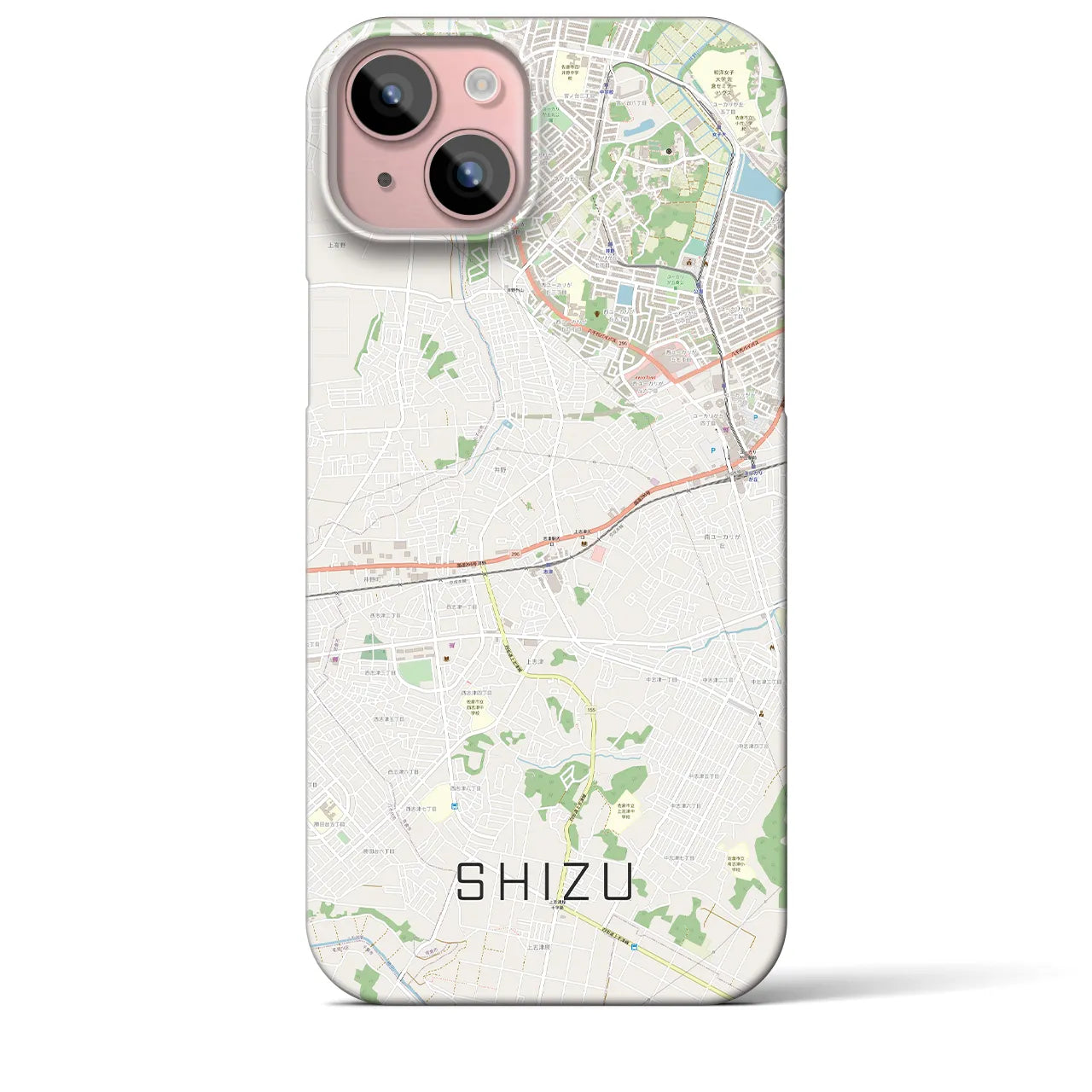 【志津(千葉県)】地図柄iPhoneケース(バックカバータイプ)