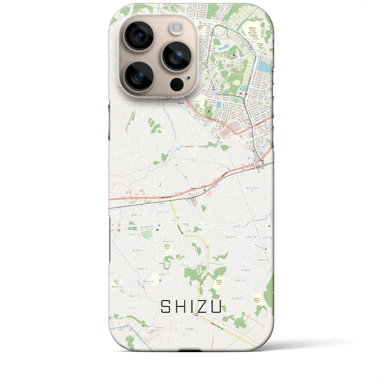 【志津(千葉県)】地図柄iPhoneケース(バックカバータイプ)