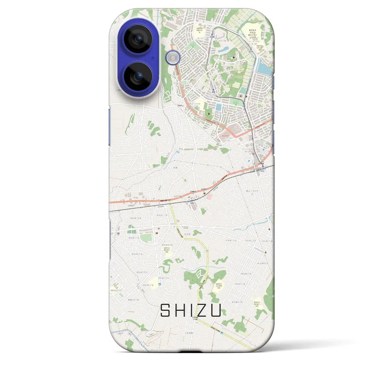 【志津(千葉県)】地図柄iPhoneケース(バックカバータイプ)ナチュラル・iPhone 16 Pro Max 用