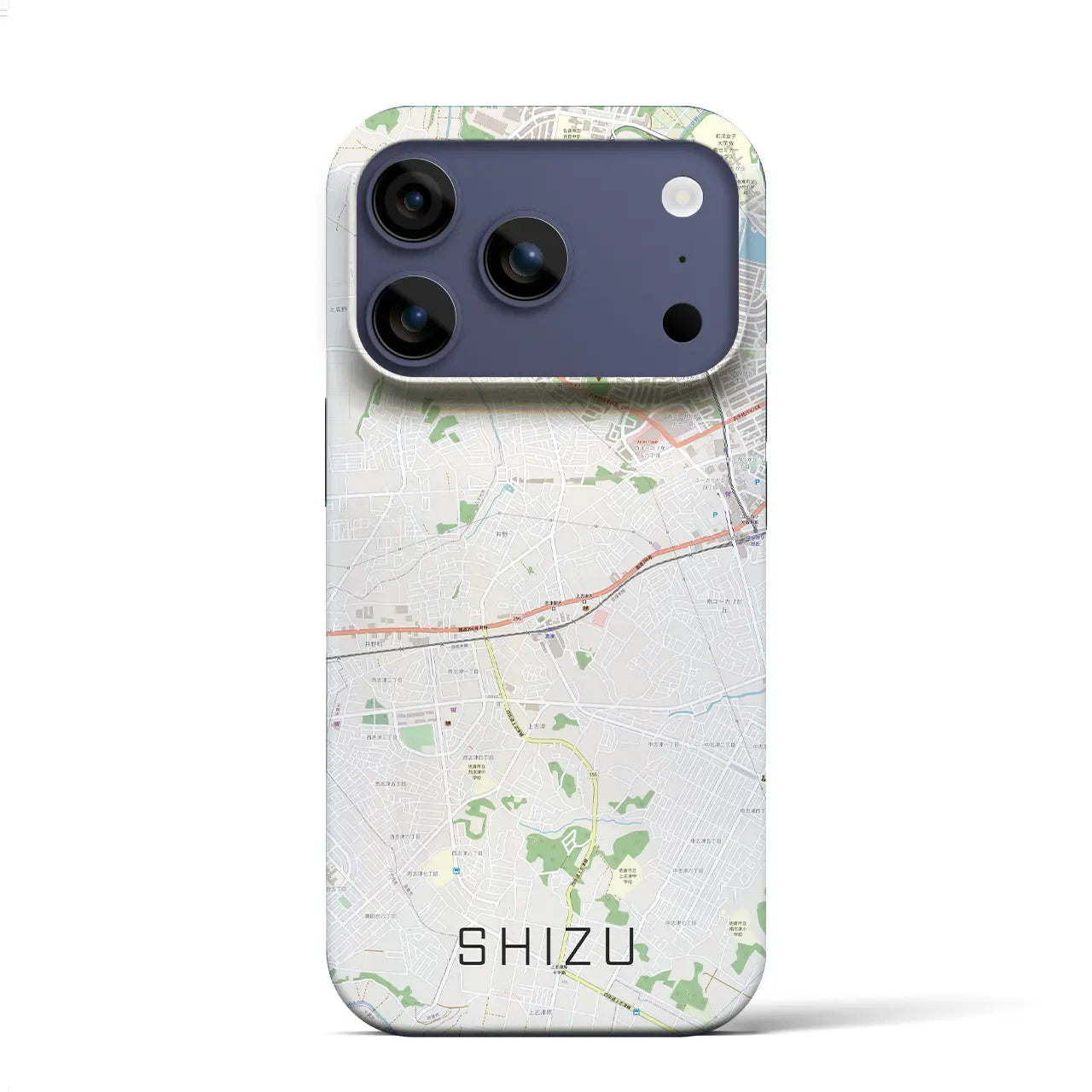 【志津(千葉県)】地図柄iPhoneケース(バックカバータイプ)ナチュラル・iPhone 17 Pro Max 用