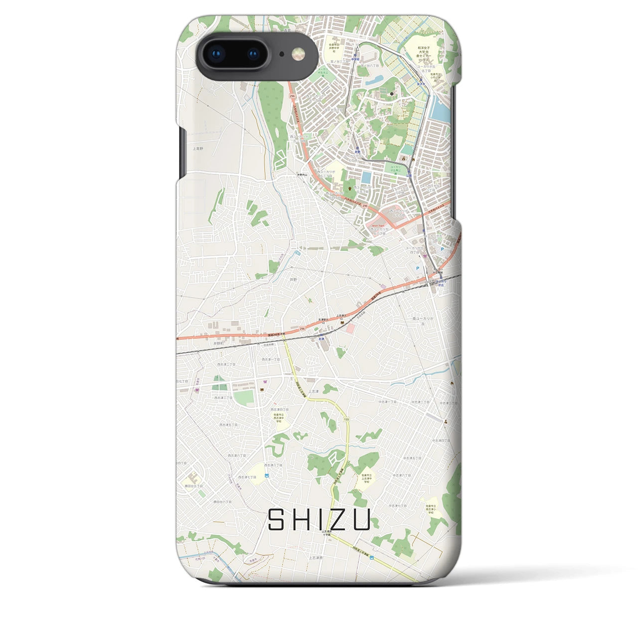 【志津(千葉県)】地図柄iPhoneケース(バックカバータイプ)