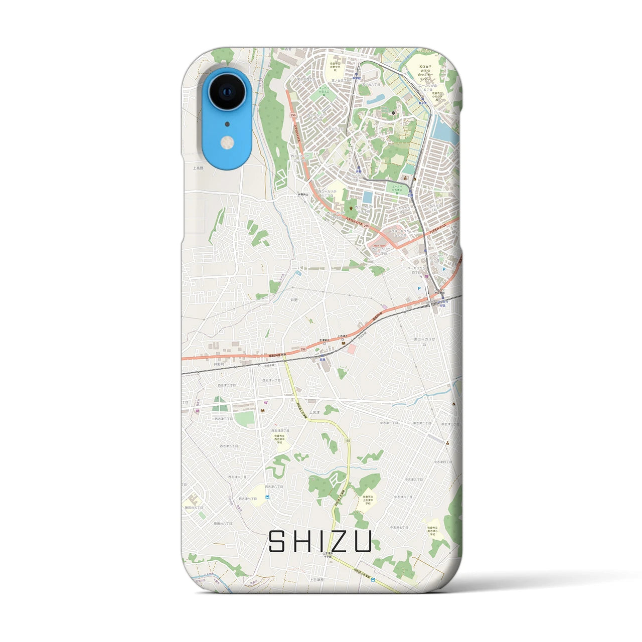 【志津(千葉県)】地図柄iPhoneケース(バックカバータイプ)