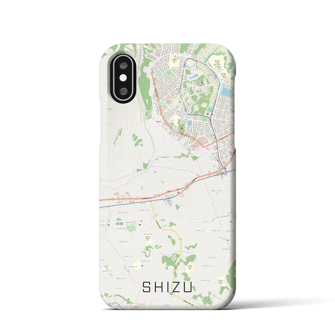 【志津(千葉県)】地図柄iPhoneケース(バックカバータイプ)
