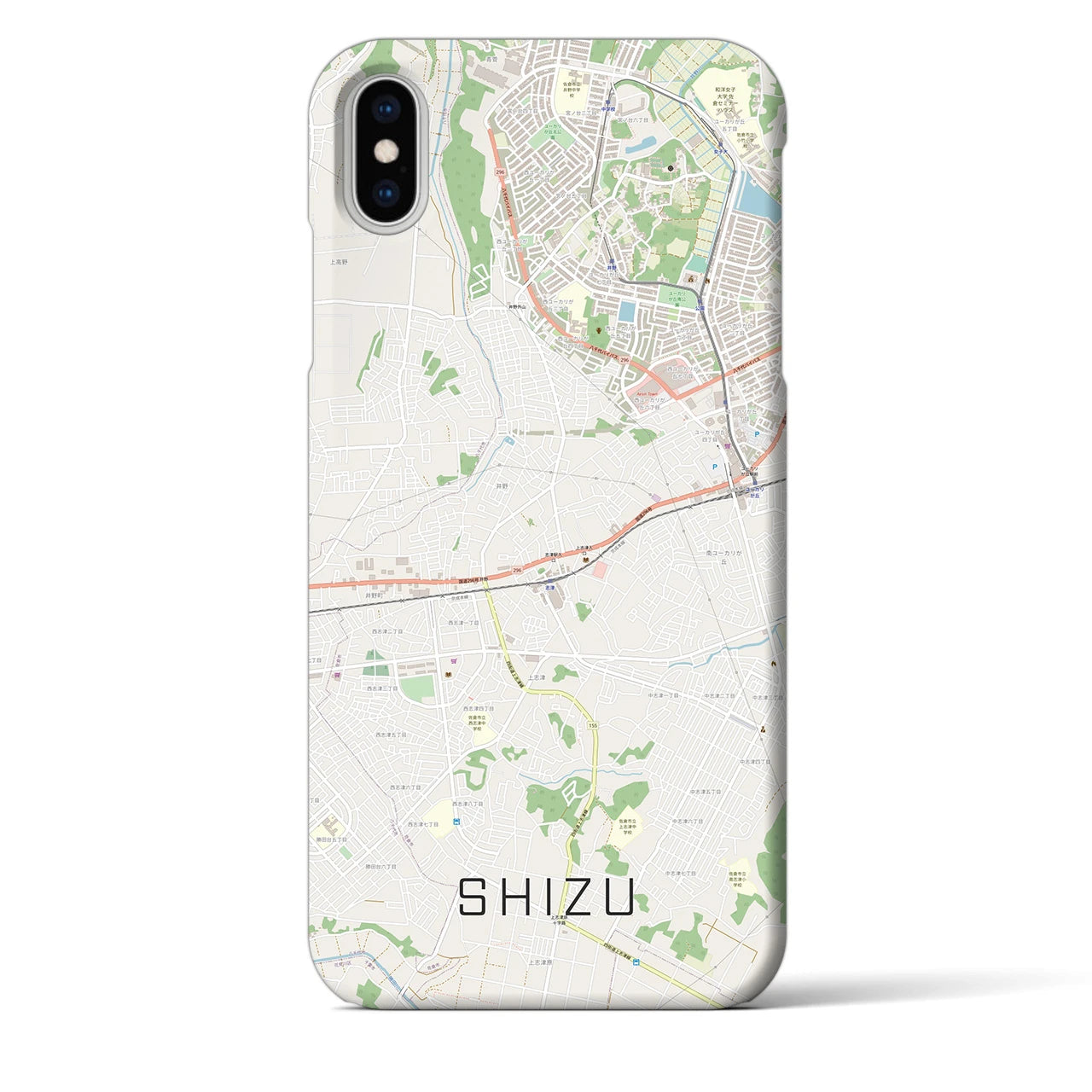 【志津(千葉県)】地図柄iPhoneケース(バックカバータイプ)