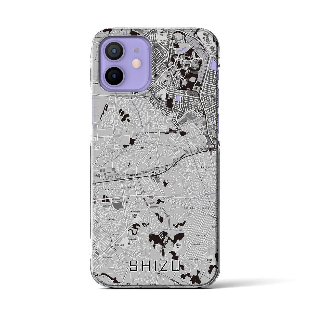 【志津(千葉県)】地図柄iPhoneケース(クリアタイプ)