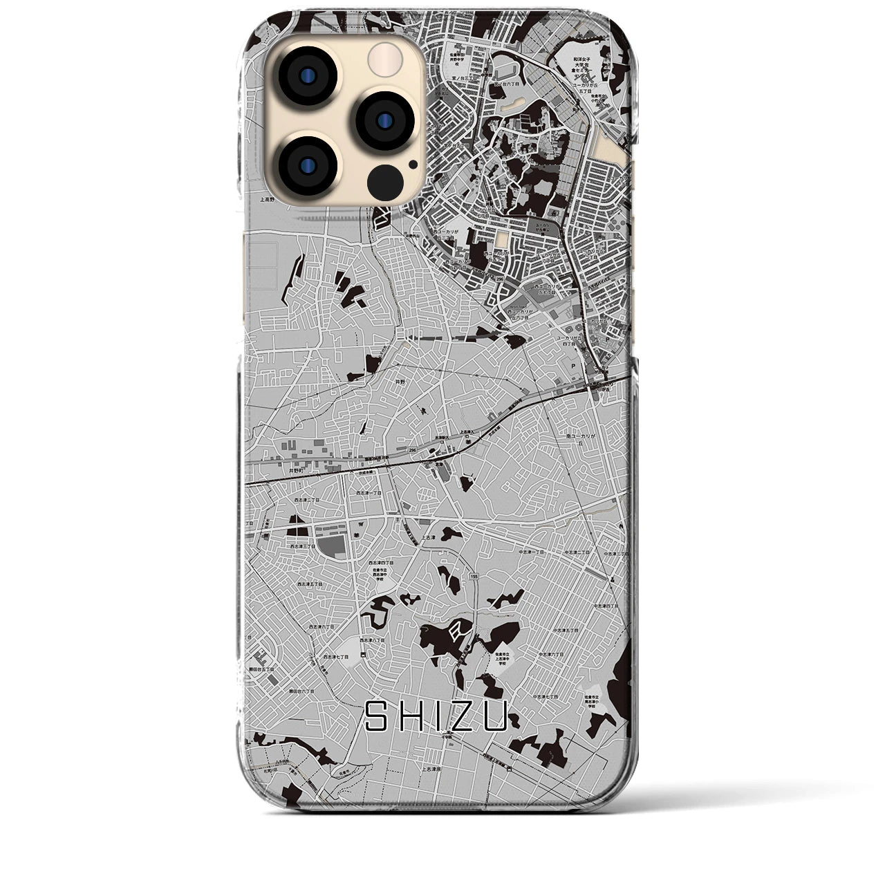 【志津(千葉県)】地図柄iPhoneケース(クリアタイプ)