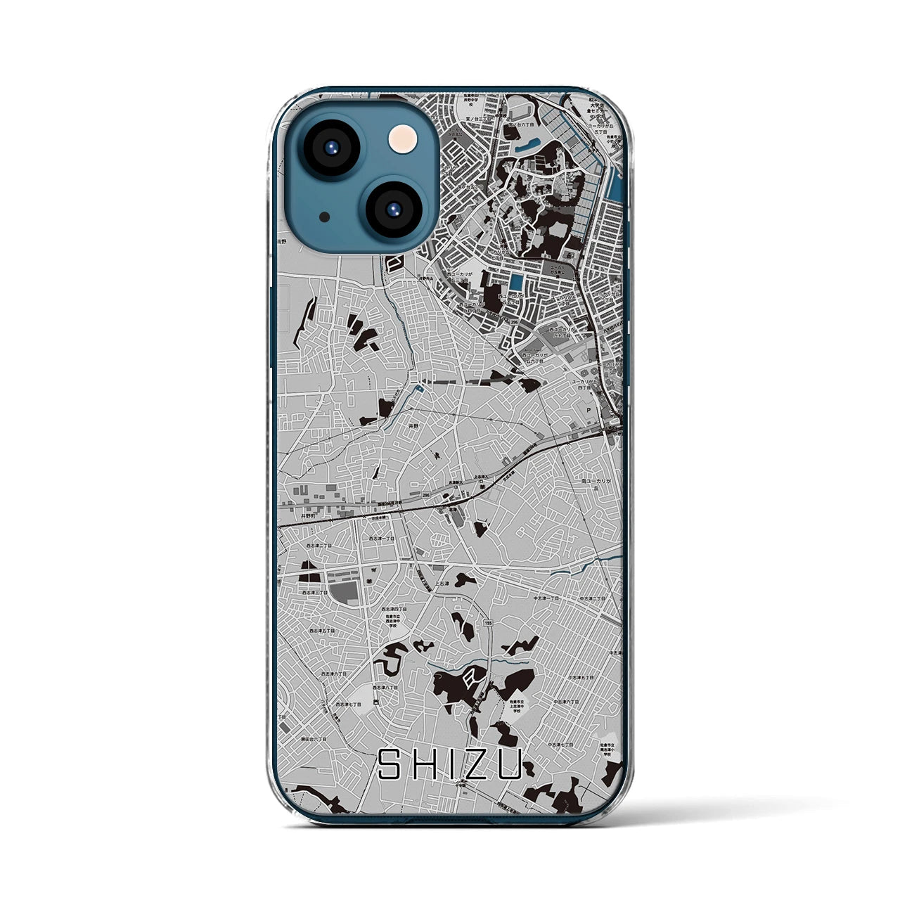 【志津(千葉県)】地図柄iPhoneケース(クリアタイプ)
