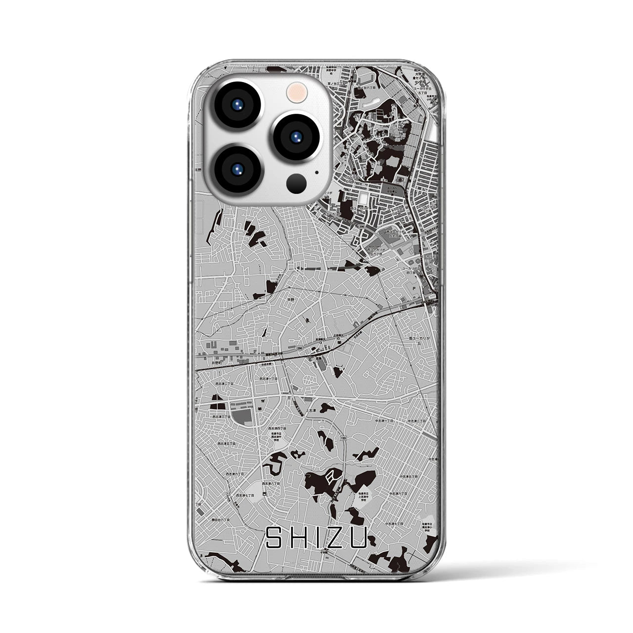 【志津(千葉県)】地図柄iPhoneケース(クリアタイプ)