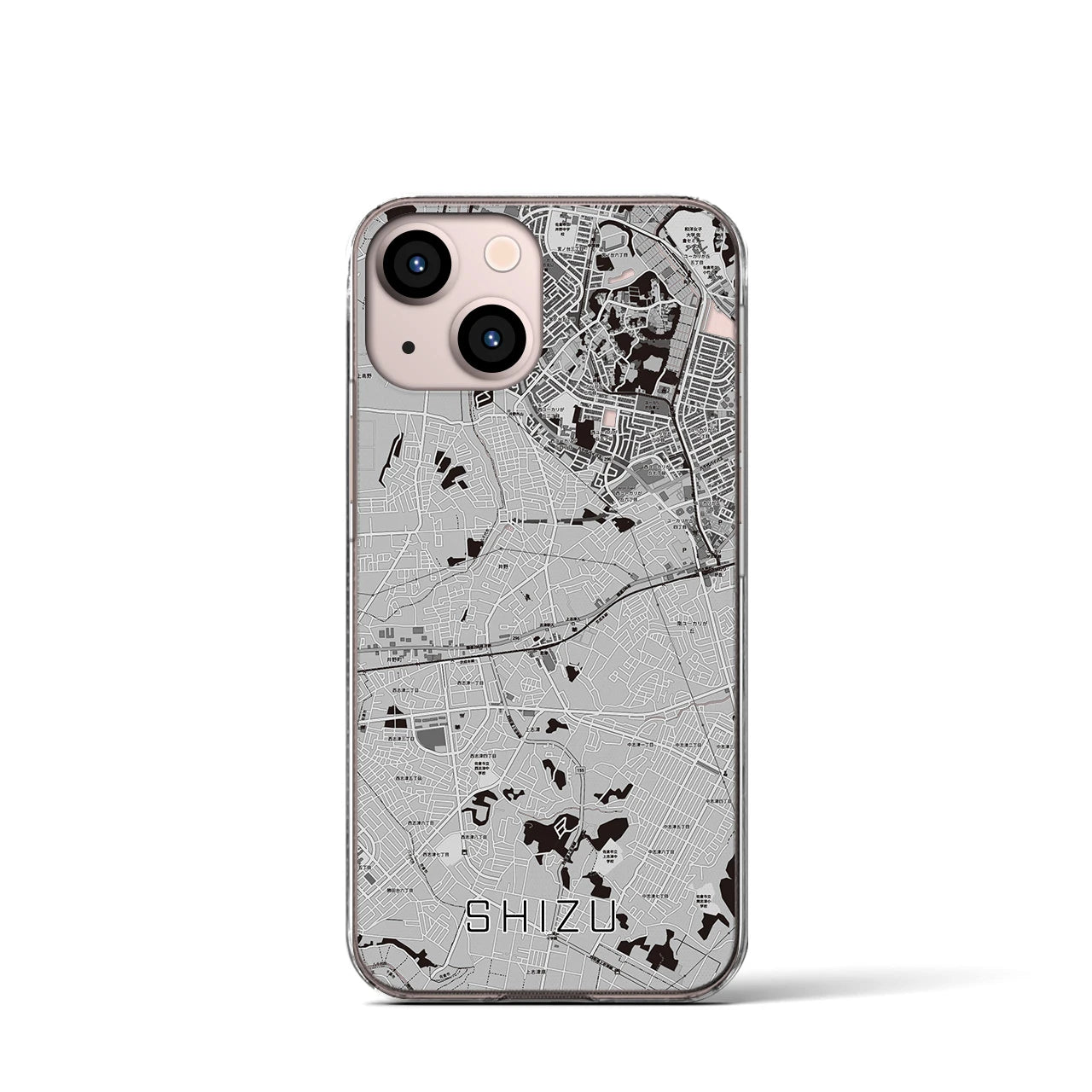 【志津(千葉県)】地図柄iPhoneケース(クリアタイプ)