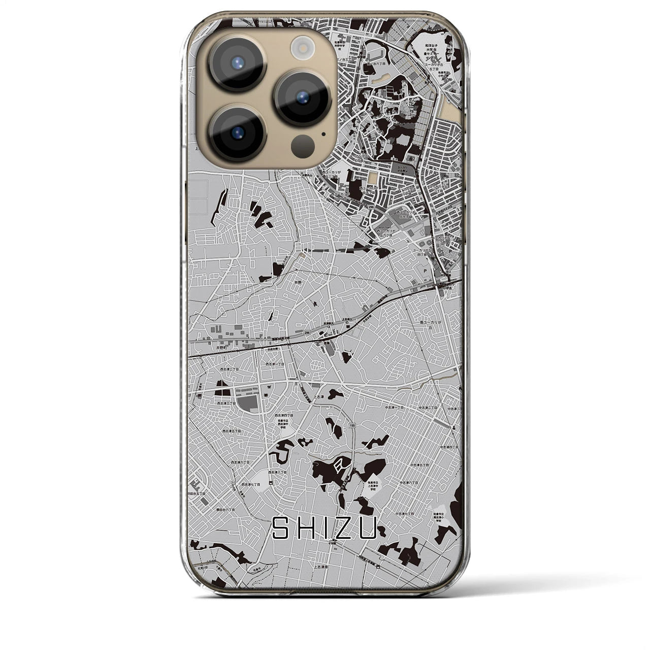 【志津(千葉県)】地図柄iPhoneケース(クリアタイプ)