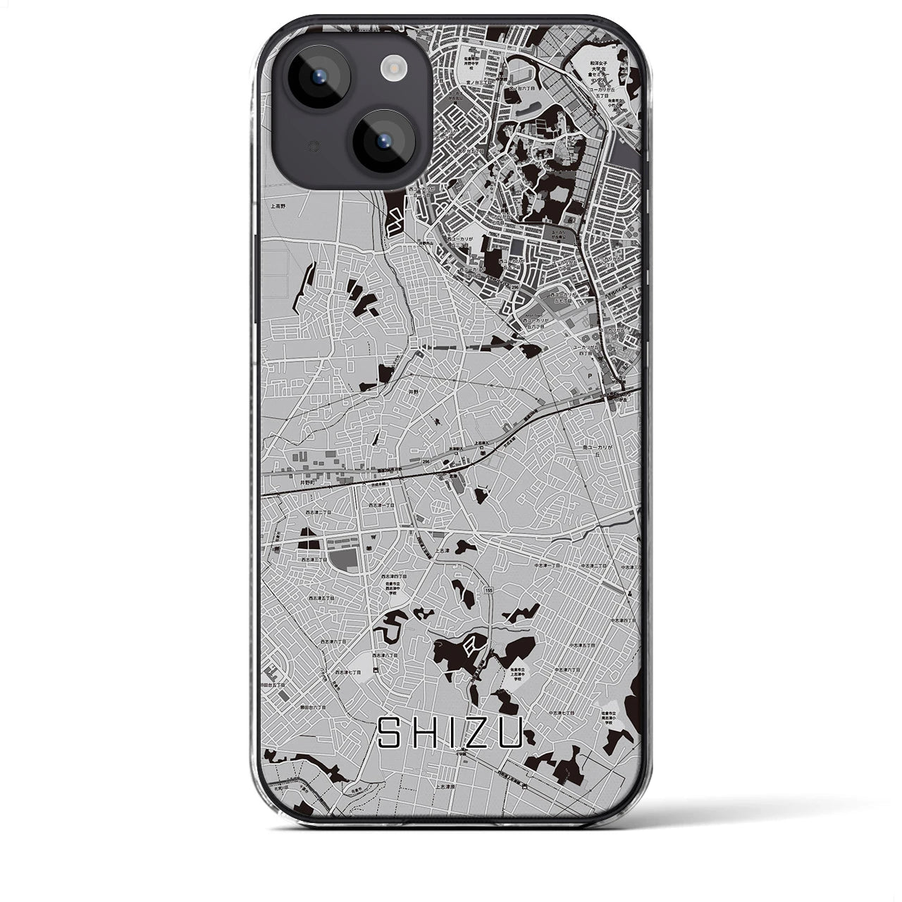 【志津(千葉県)】地図柄iPhoneケース(クリアタイプ)