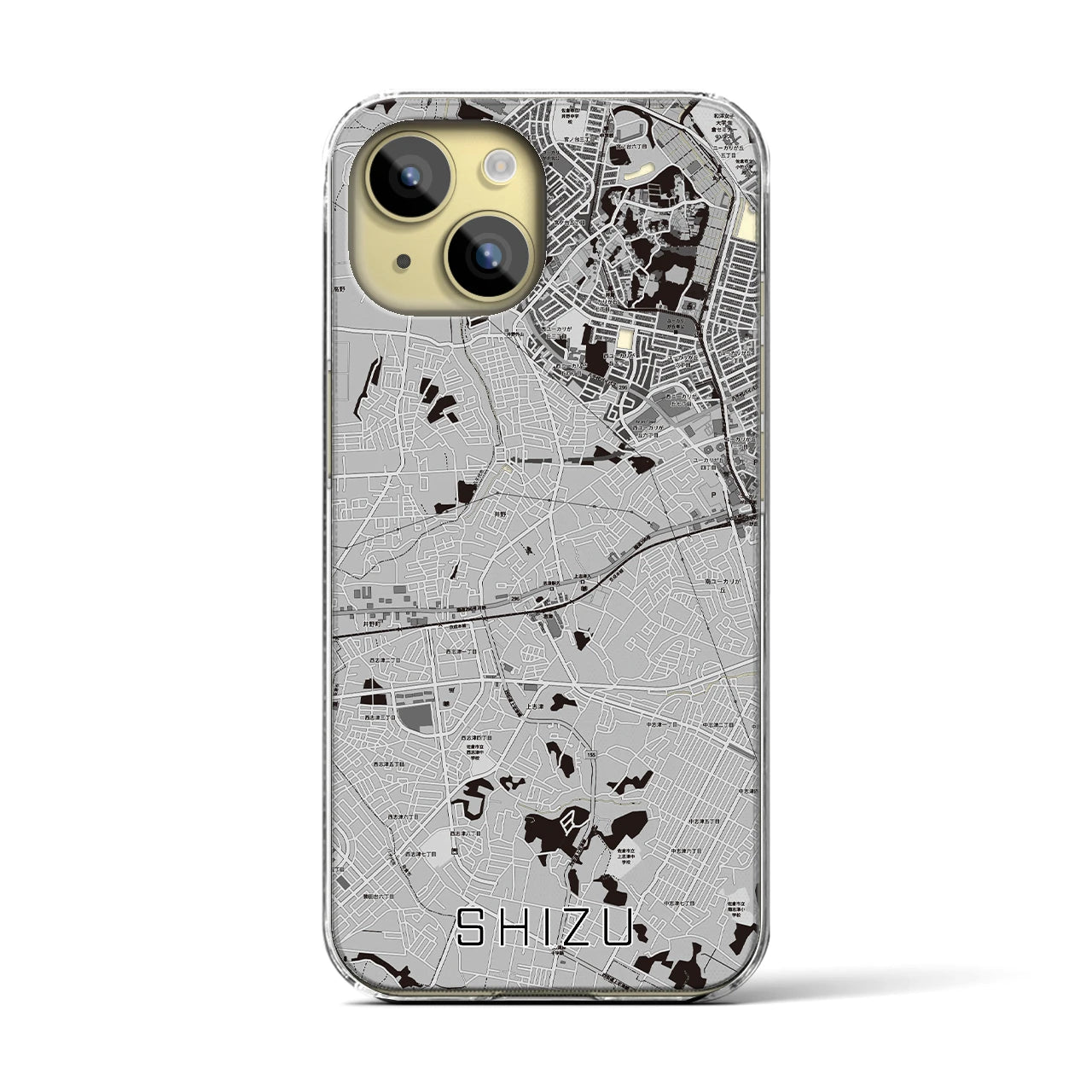 【志津(千葉県)】地図柄iPhoneケース(クリアタイプ)