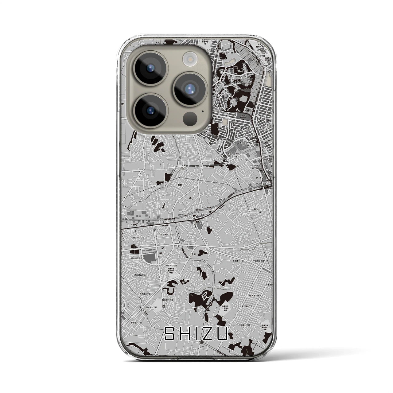 【志津(千葉県)】地図柄iPhoneケース(クリアタイプ)