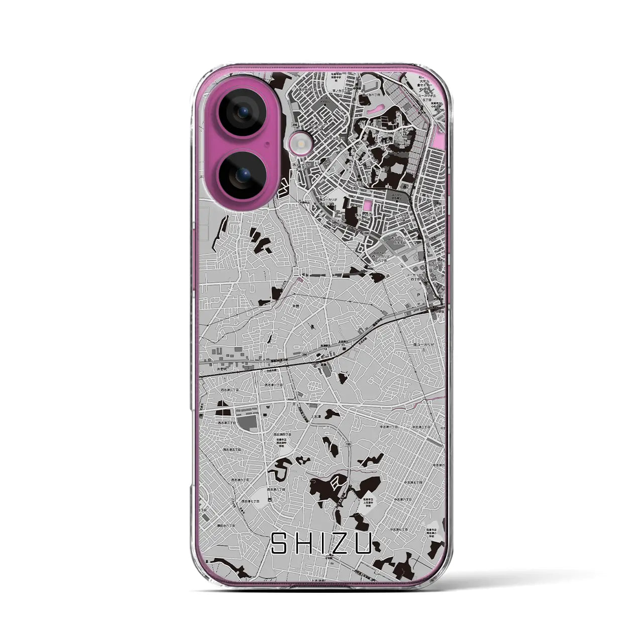 【志津(千葉県)】地図柄iPhoneケース(クリアタイプ)