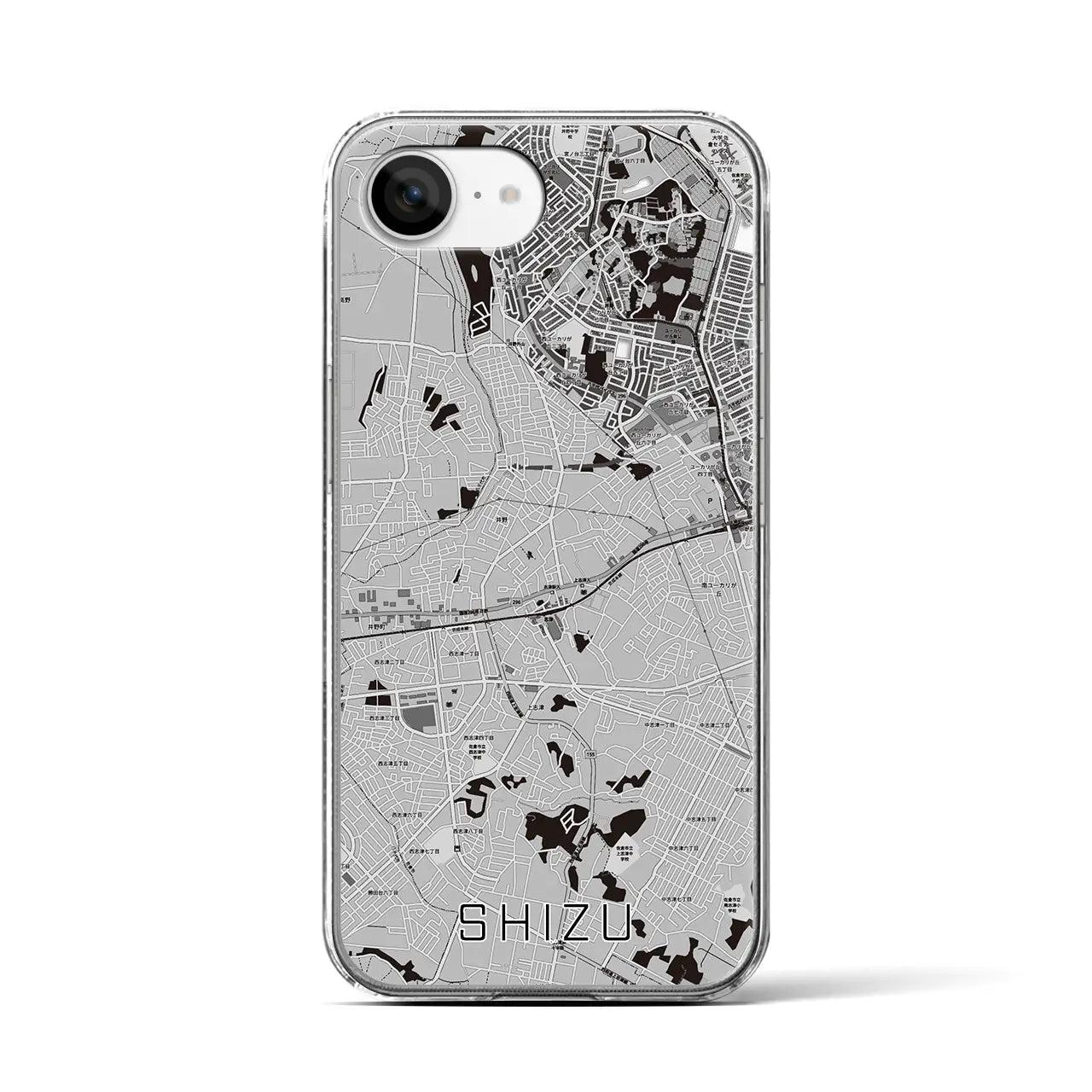 【志津(千葉県)】地図柄iPhoneケース(クリアタイプ)