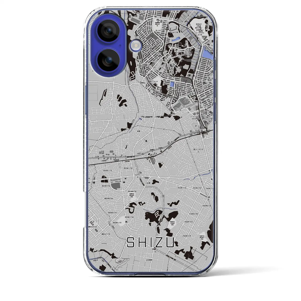 【志津(千葉県)】地図柄iPhoneケース(クリアタイプ)