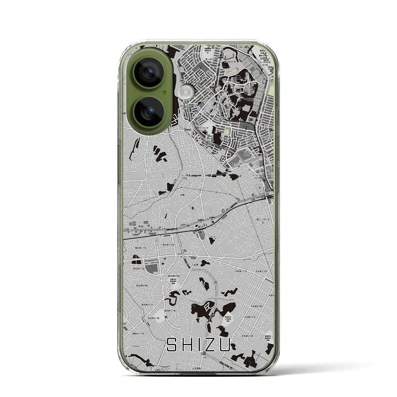 【志津(千葉県)】地図柄iPhoneケース(クリアタイプ)