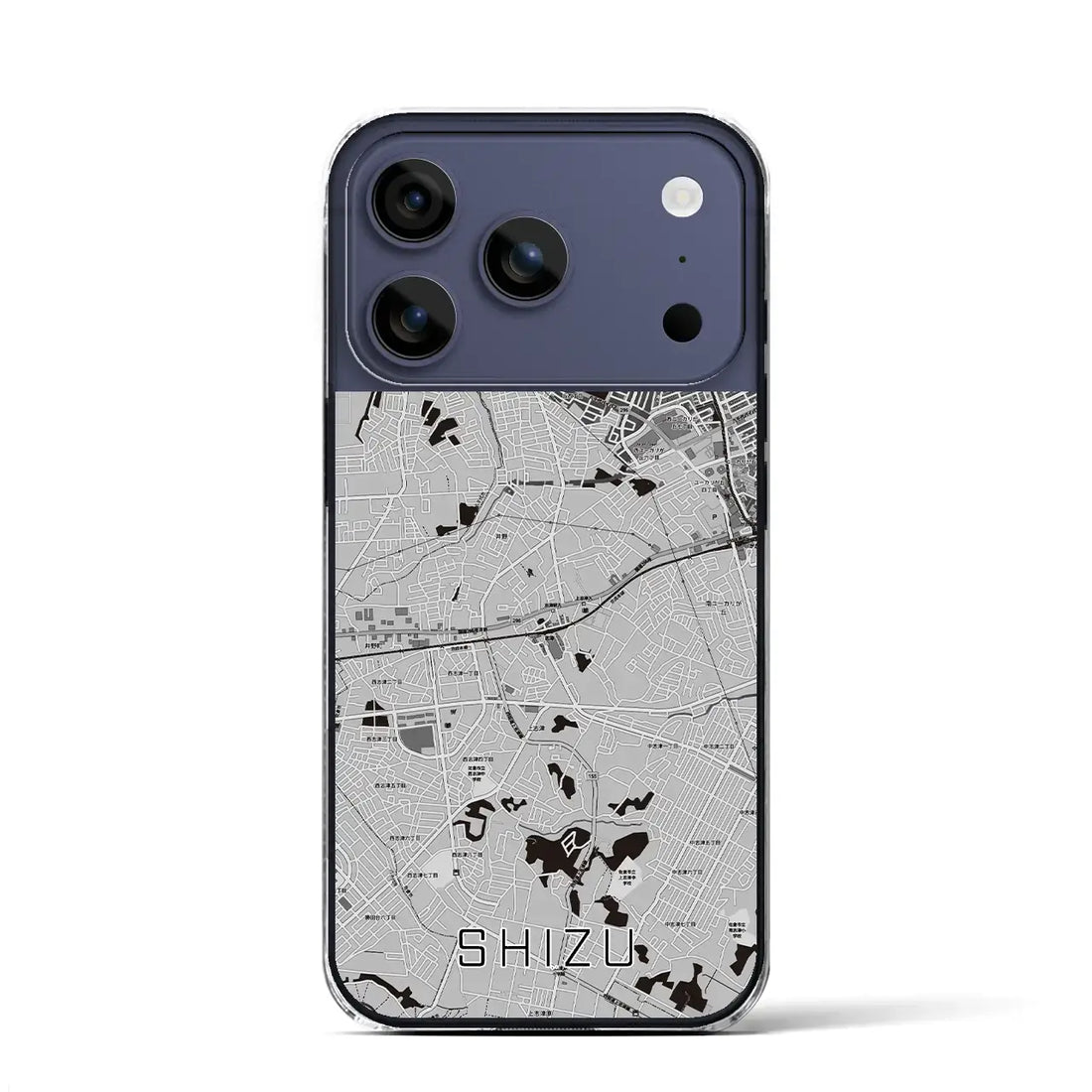 【志津(千葉県)】地図柄iPhoneケース(クリアタイプ)