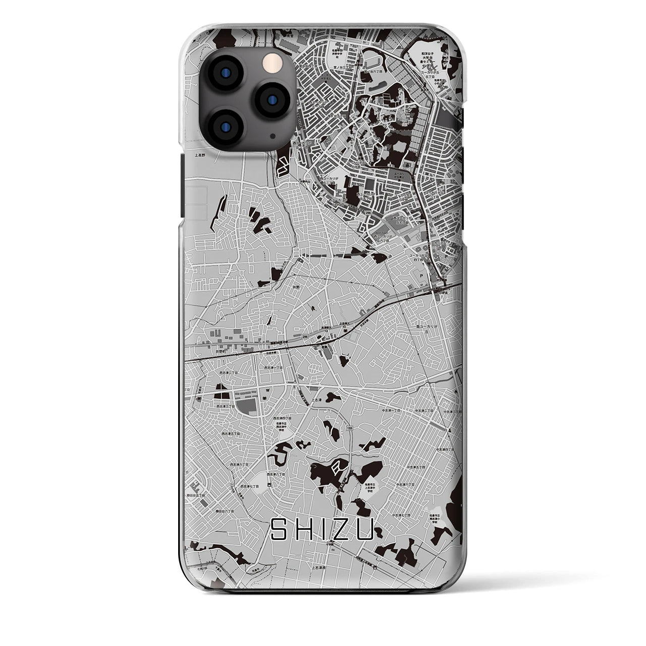 【志津(千葉県)】地図柄iPhoneケース(クリアタイプ)