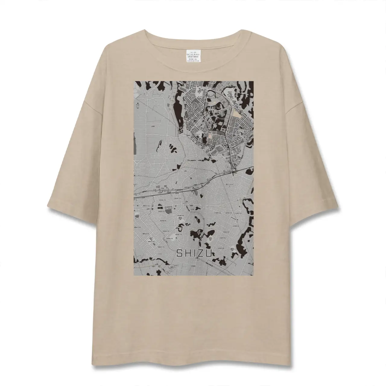 【志津(千葉県)】地図柄ビッグシルエットTシャツ