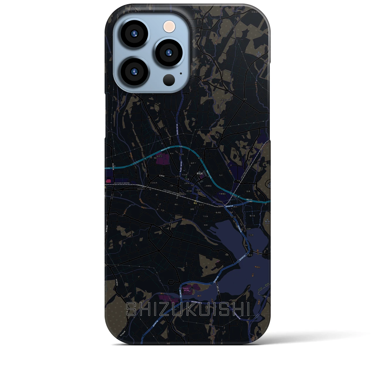 【雫石(岩手県)】地図柄iPhoneケース(バックカバータイプ)