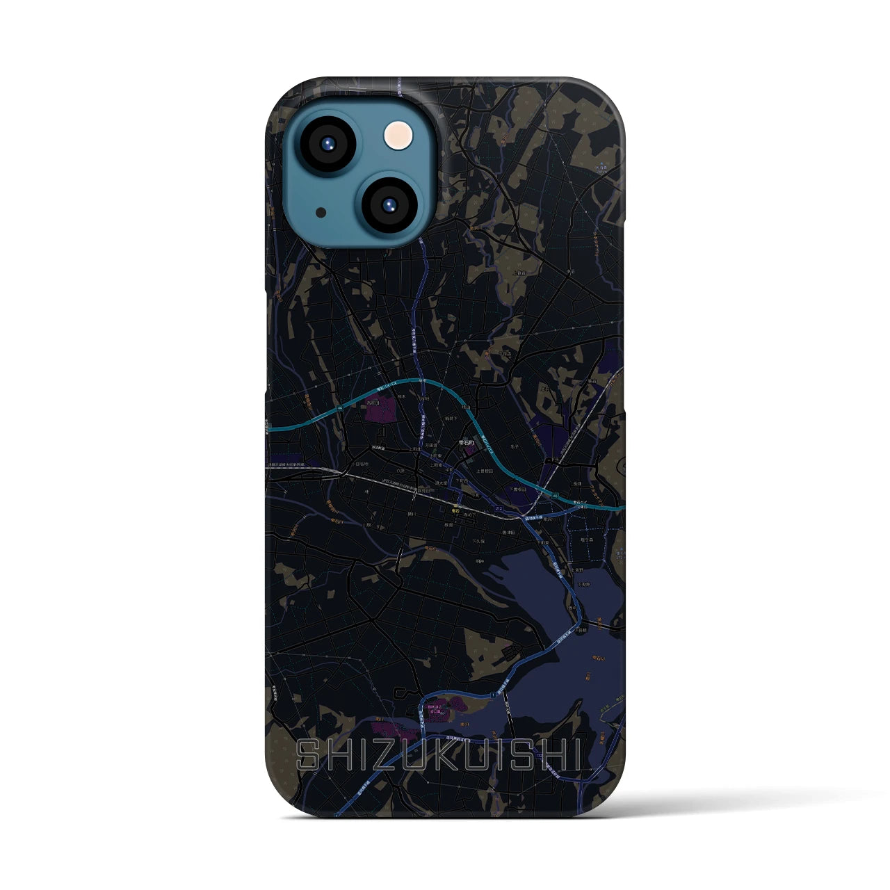 【雫石(岩手県)】地図柄iPhoneケース(バックカバータイプ)