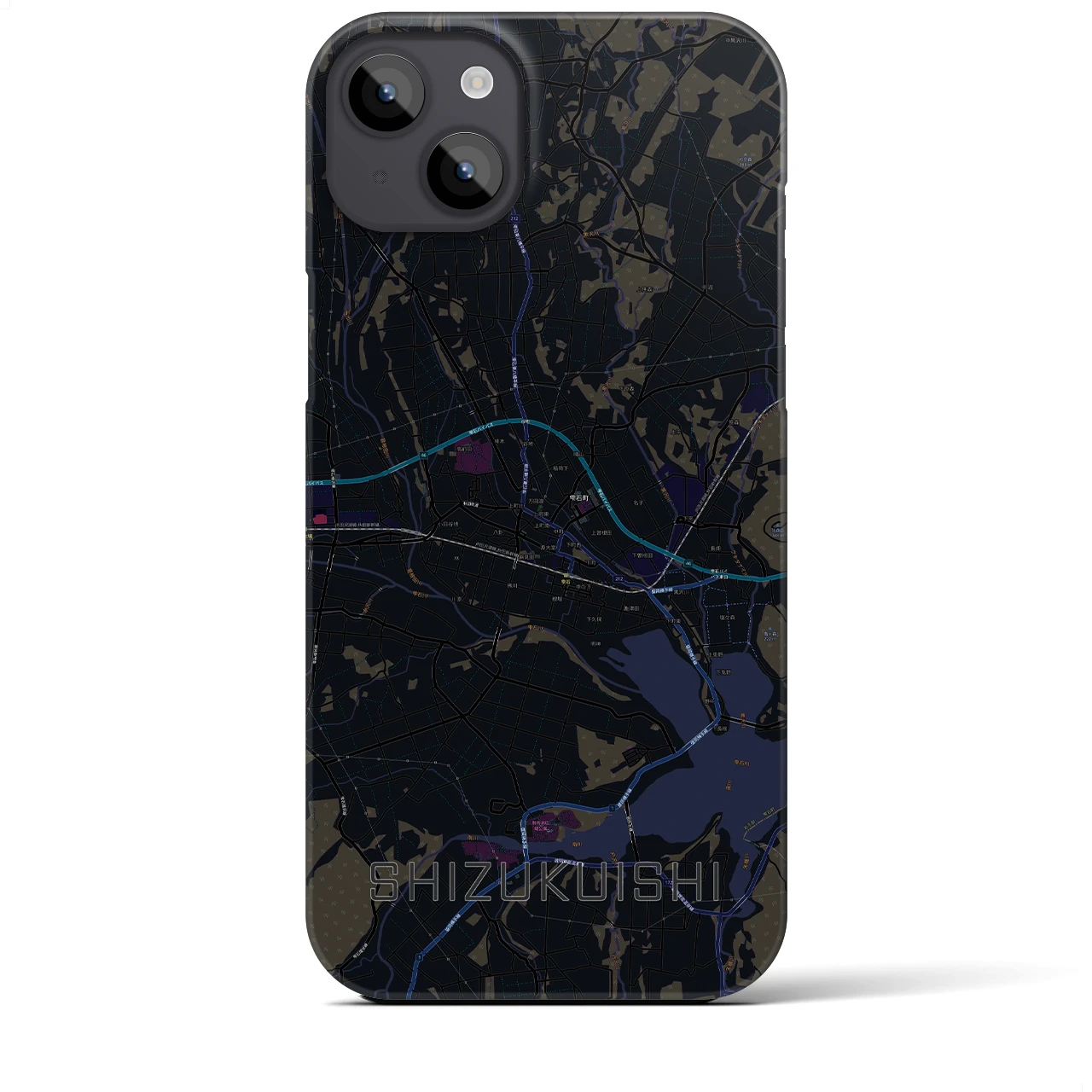 【雫石(岩手県)】地図柄iPhoneケース(バックカバータイプ)