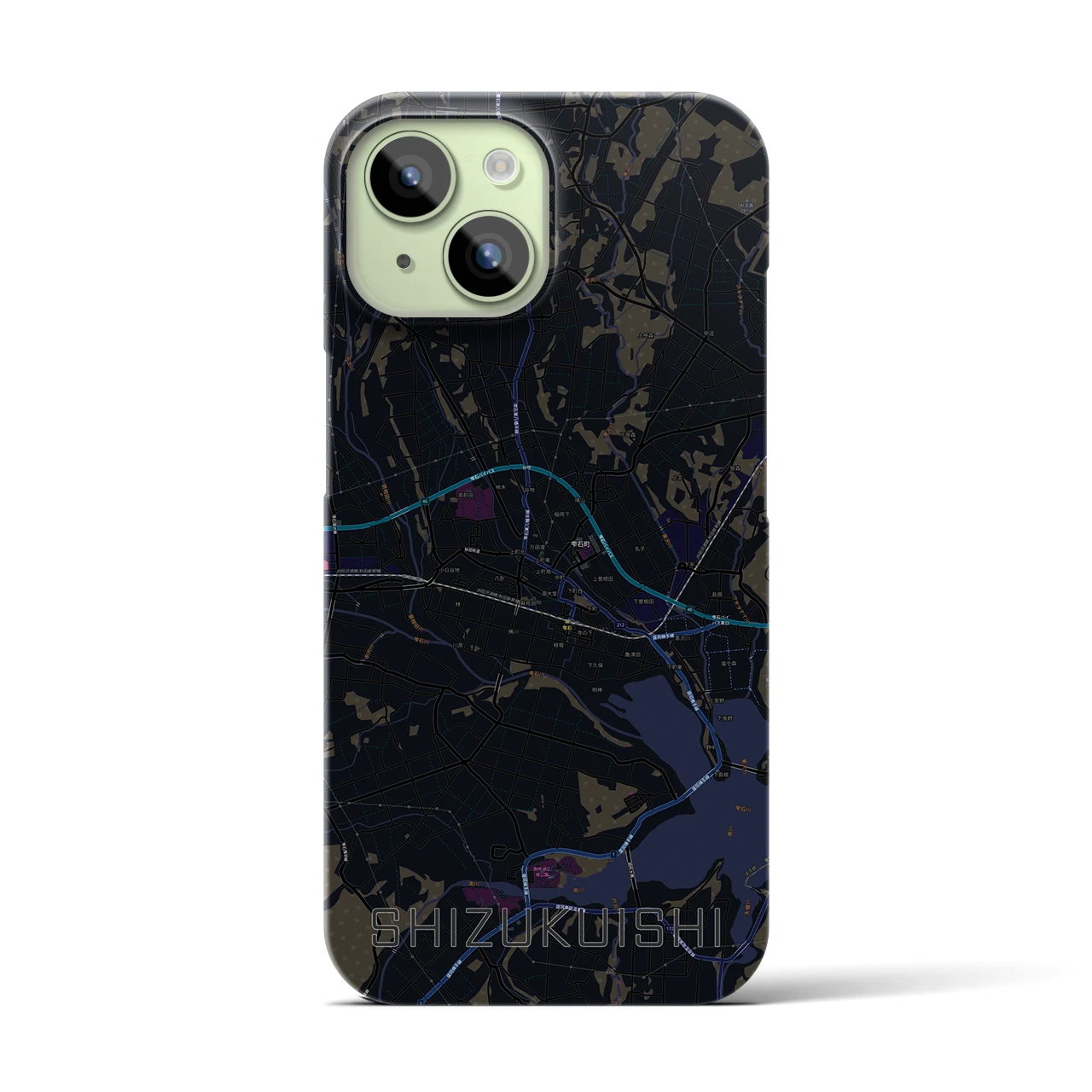 【雫石(岩手県)】地図柄iPhoneケース(バックカバータイプ)