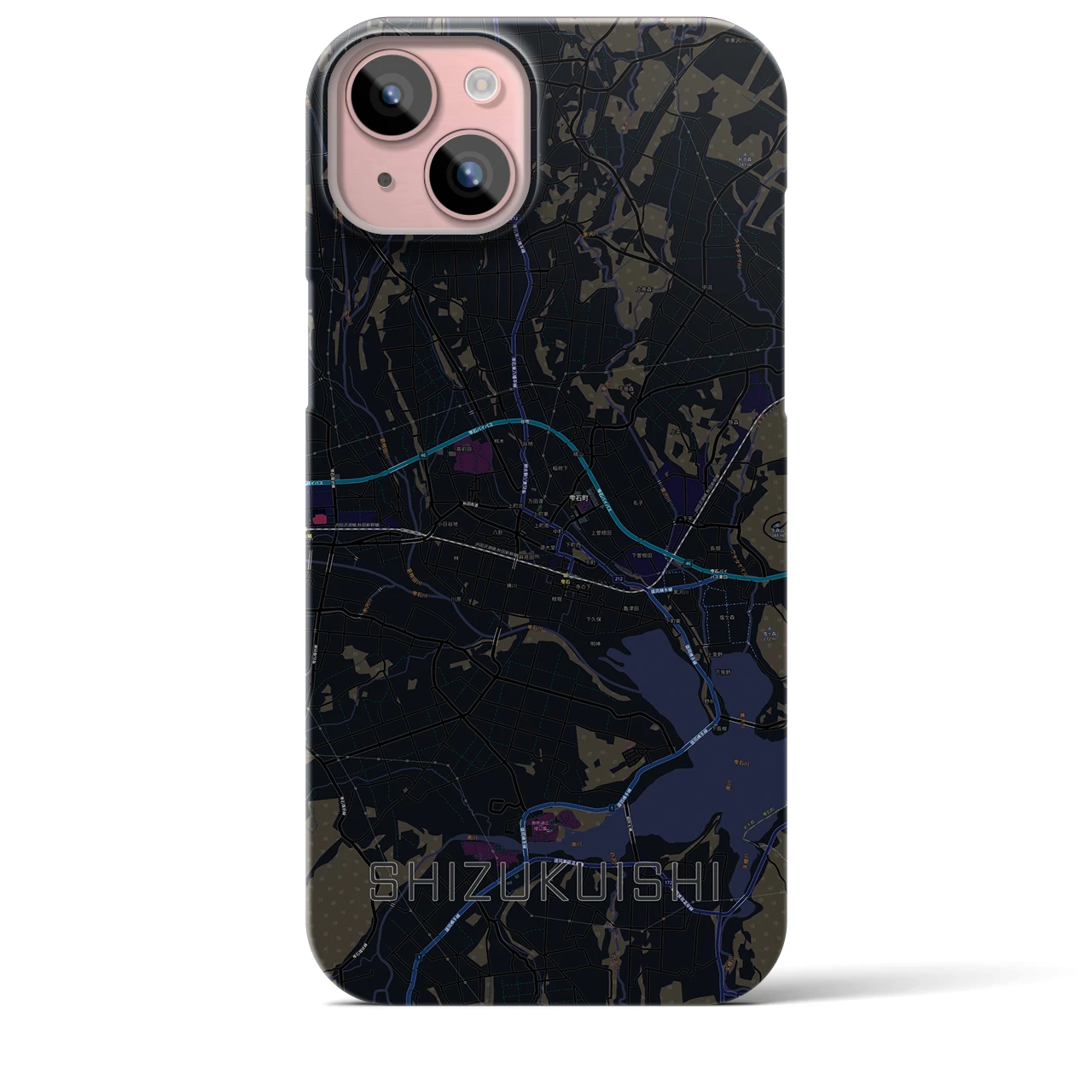 【雫石(岩手県)】地図柄iPhoneケース(バックカバータイプ)